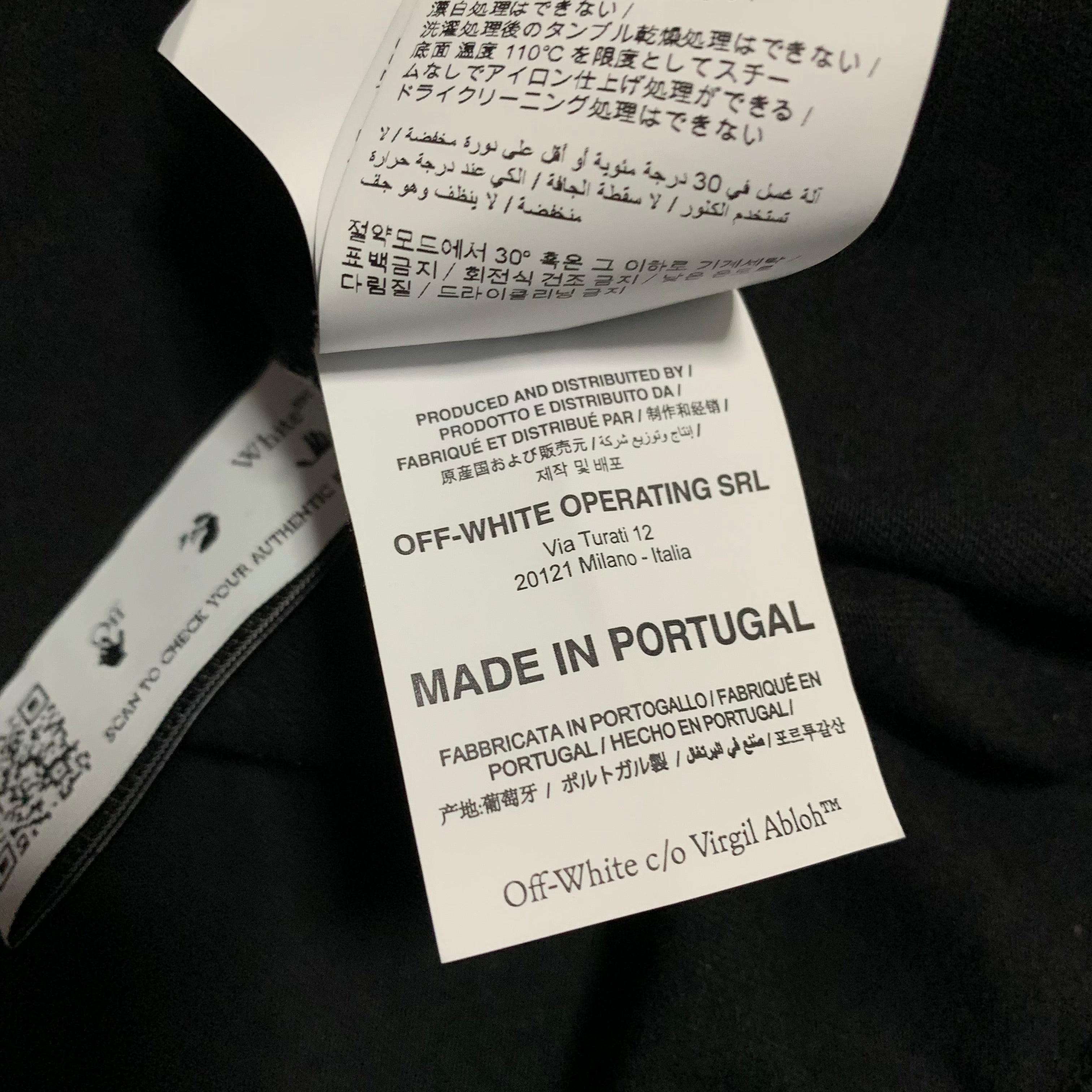 Off White Small Caravaggio Graphic Black Tee Till The End Virgil Abloh
