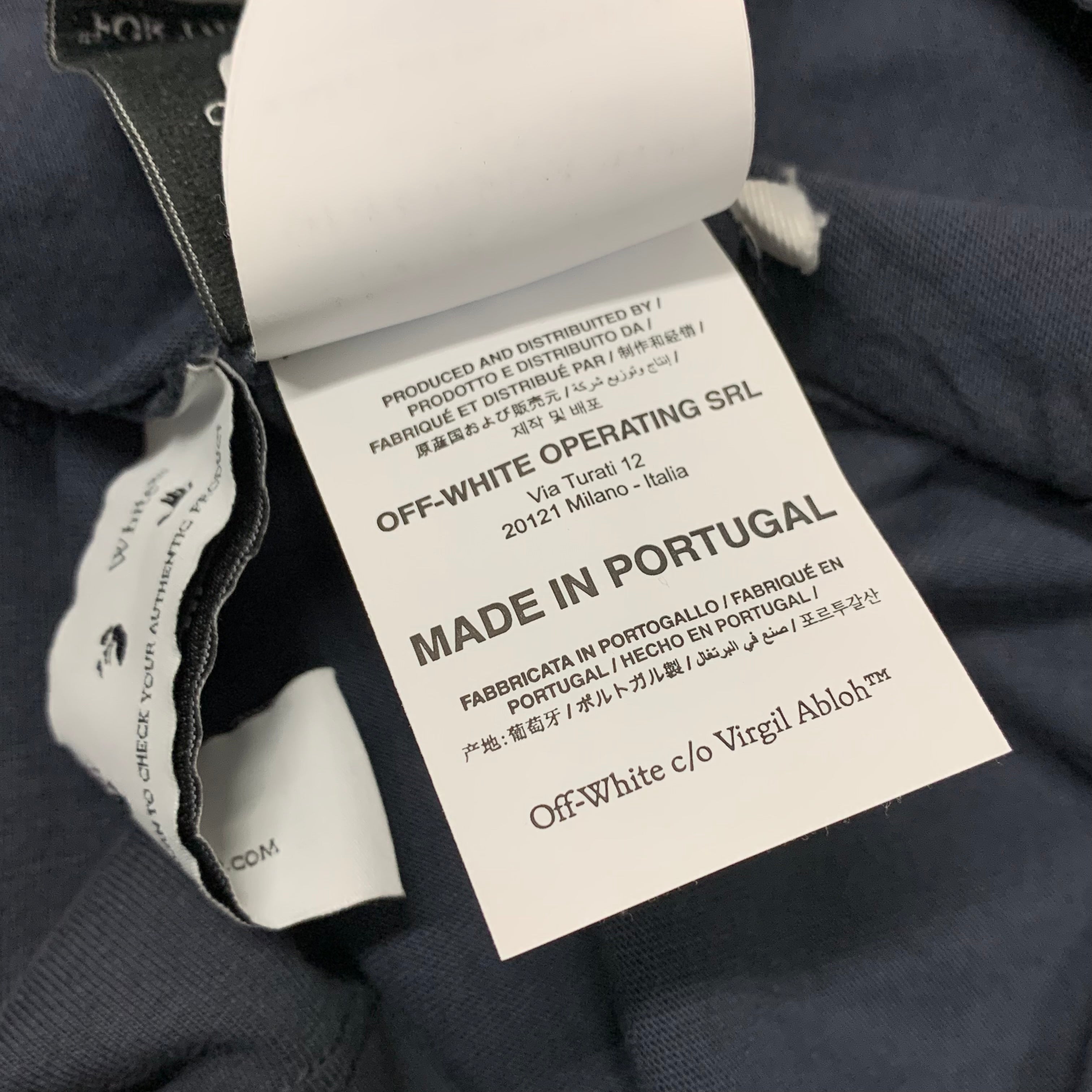Off White Large Tee Marker Arrows Blue T-Shirt Virgil Abloh