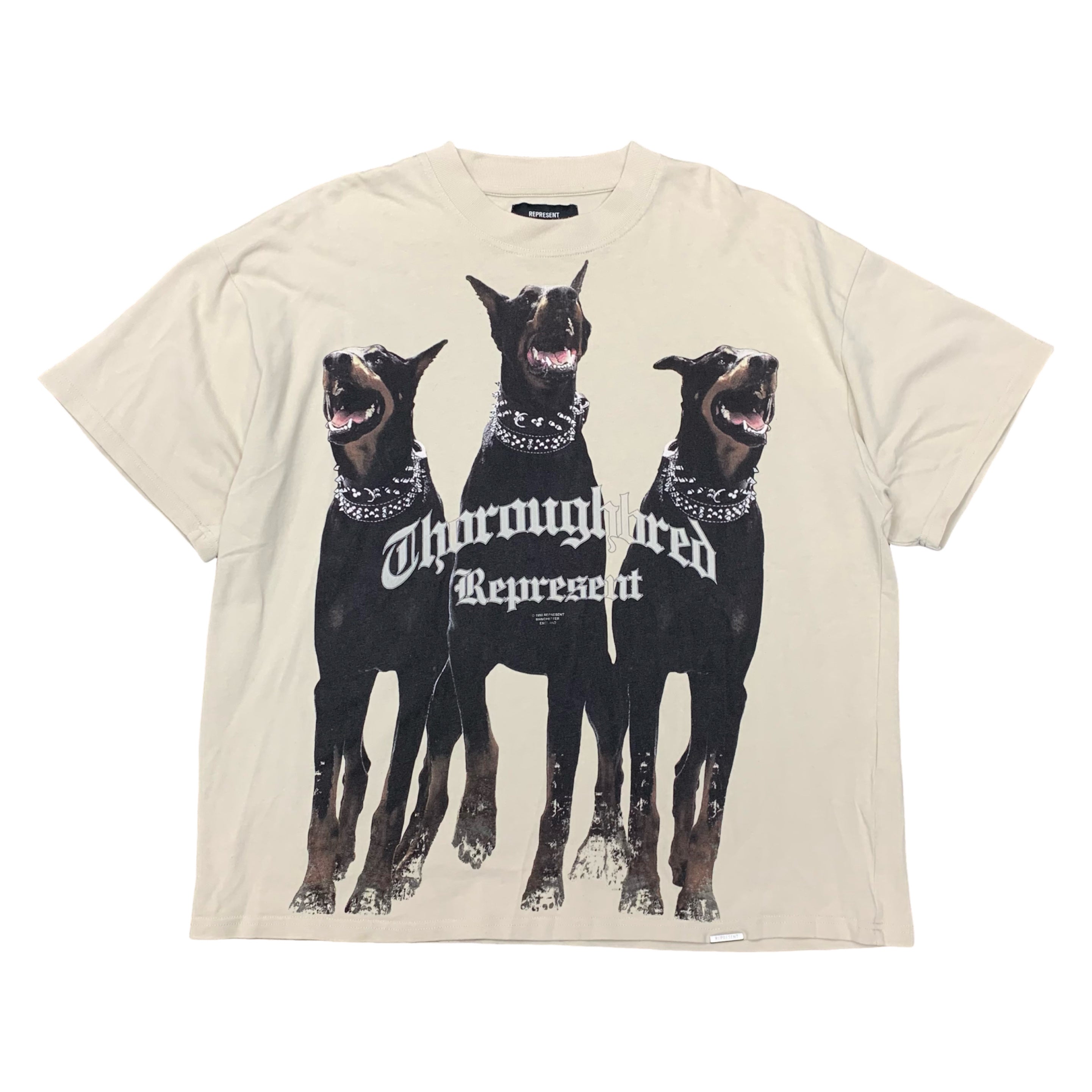 Represent XL Tee Thoroughbred Dog Vintage White T-Shirt