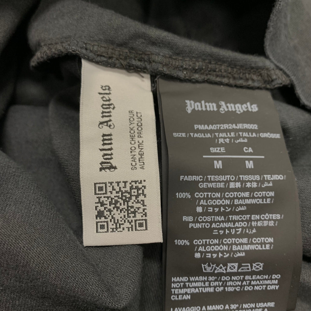 Palm Angels Medium Tee Foggy PA Black T-Shirt