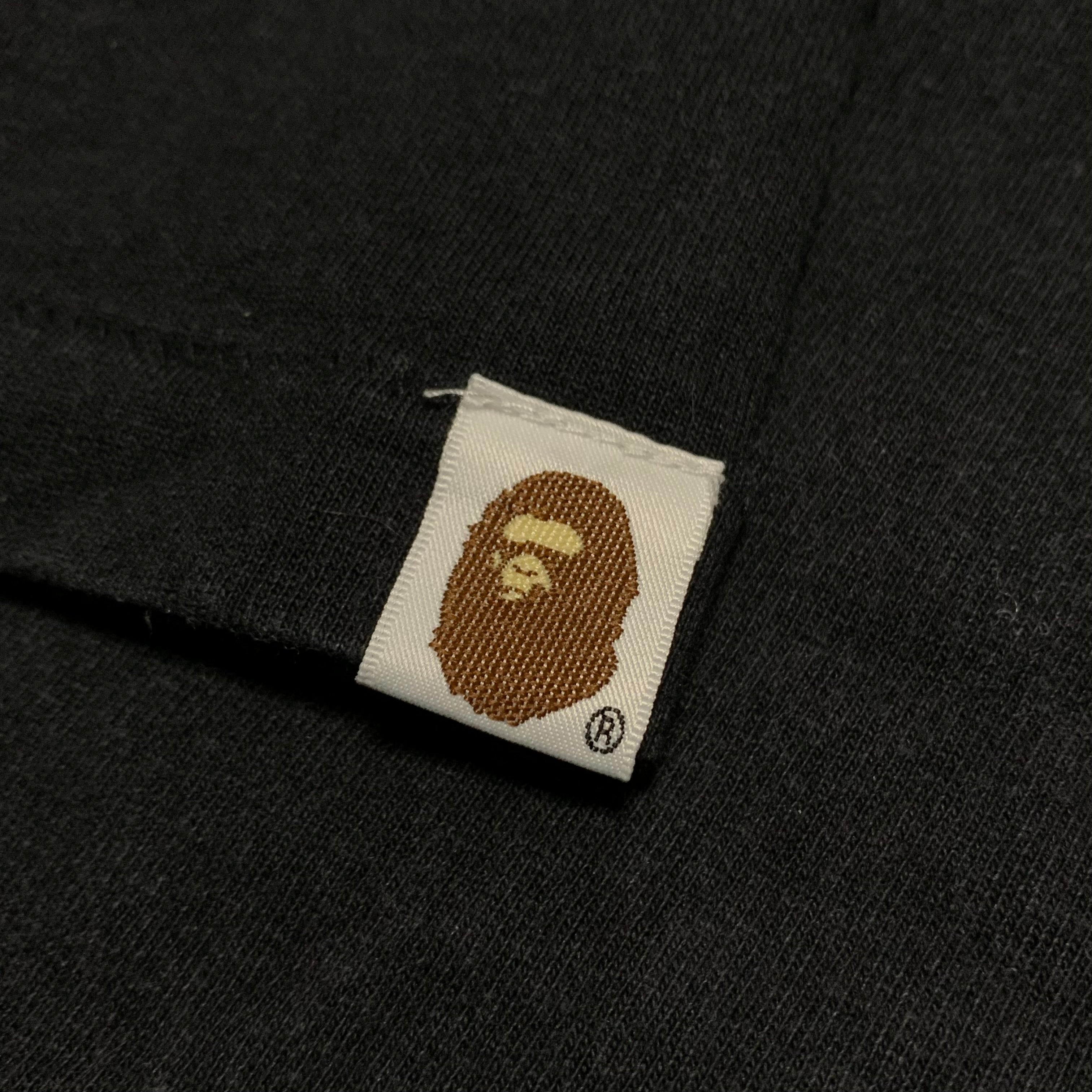 Bape XL College Check Black Tee A Bathing Ape