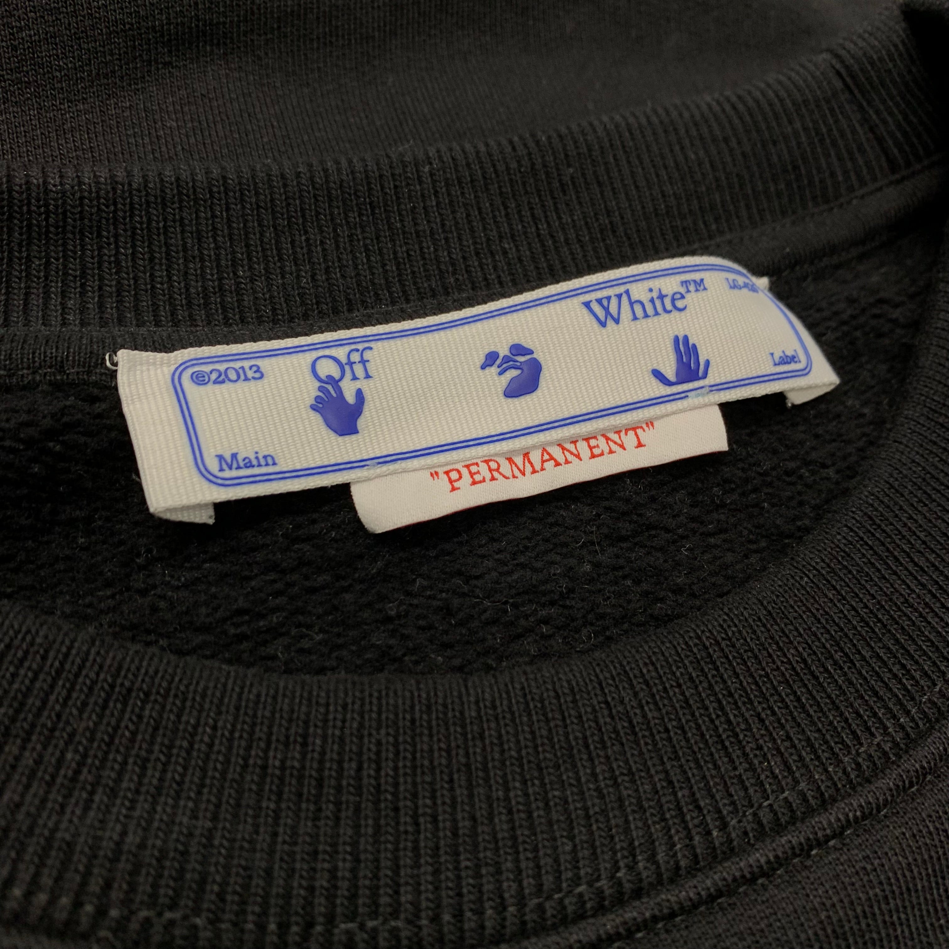 Off White Large Sweatshirt Diag Black Crewneck Virgil Abloh