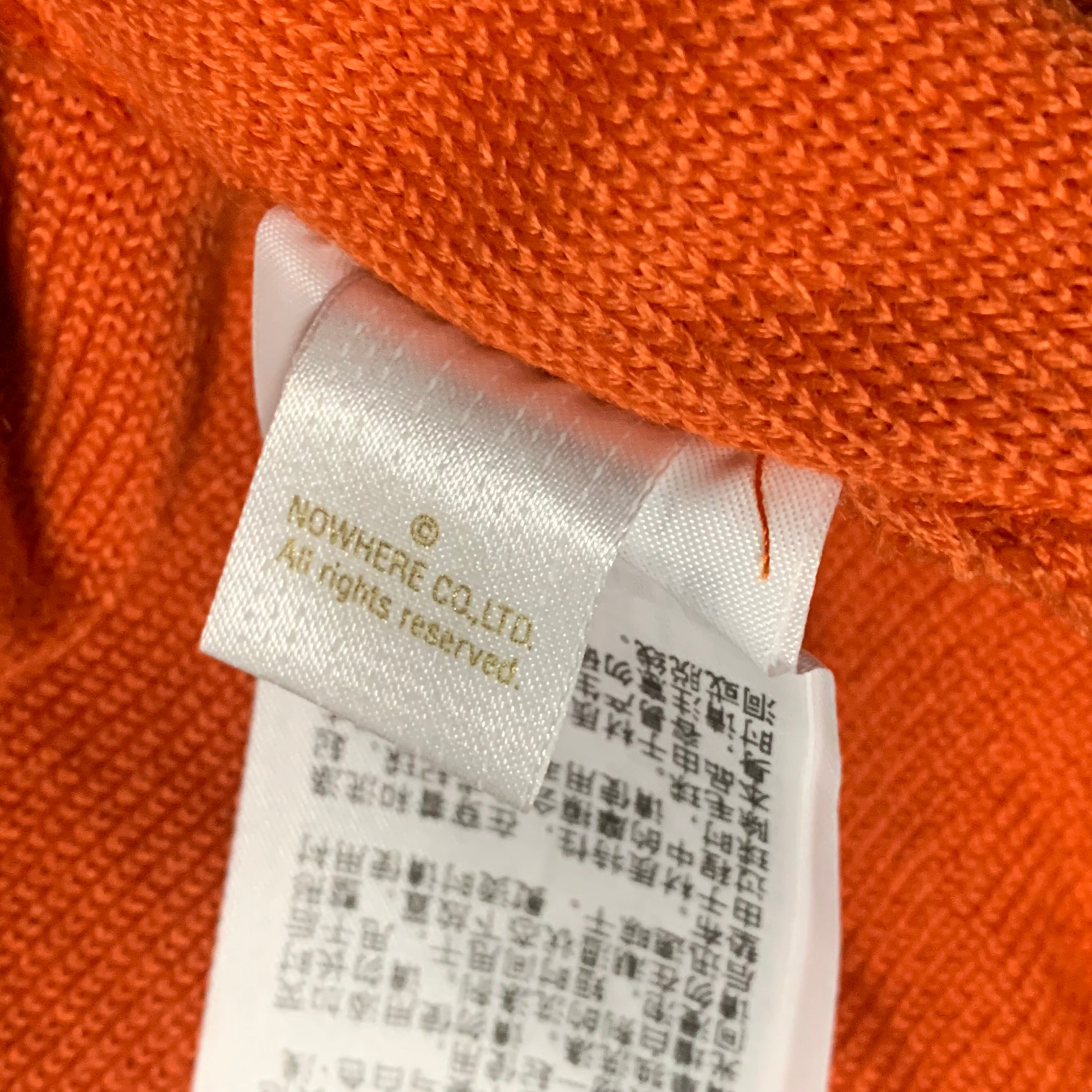 Bape Beanie Orange A Bathing Ape Logo Hat