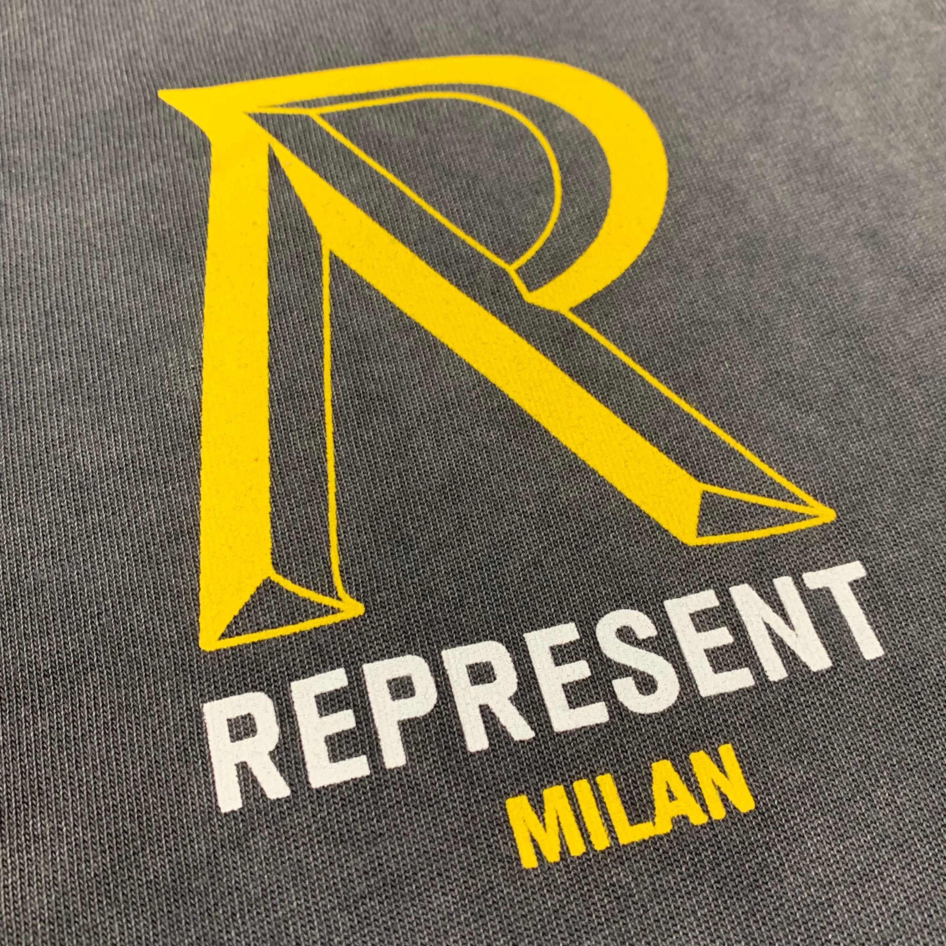 Represent Small Tee Milan Initial Vintage Grey T-Shirt