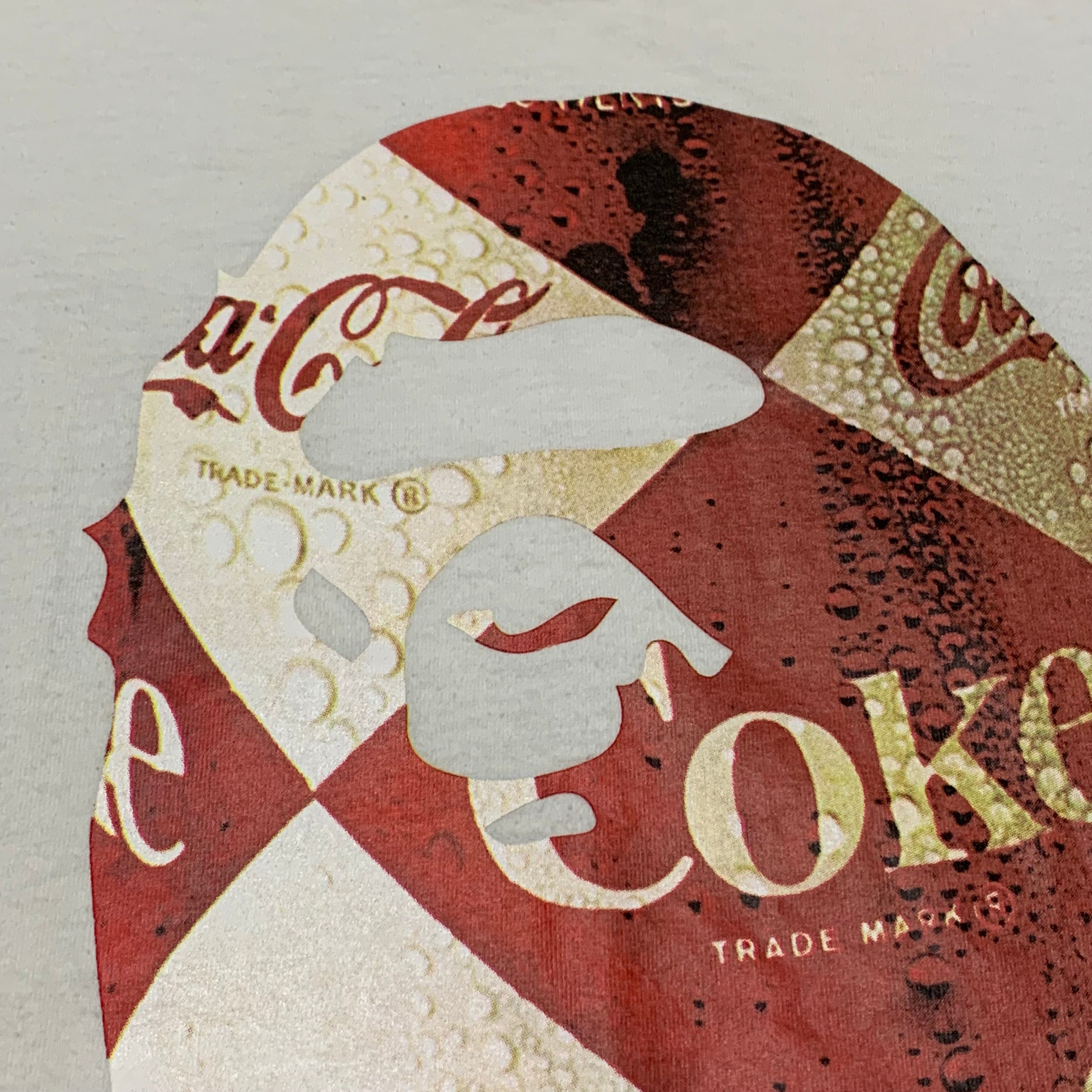 Bape Medium Coca Cola Big Ape Head White Tee 2016