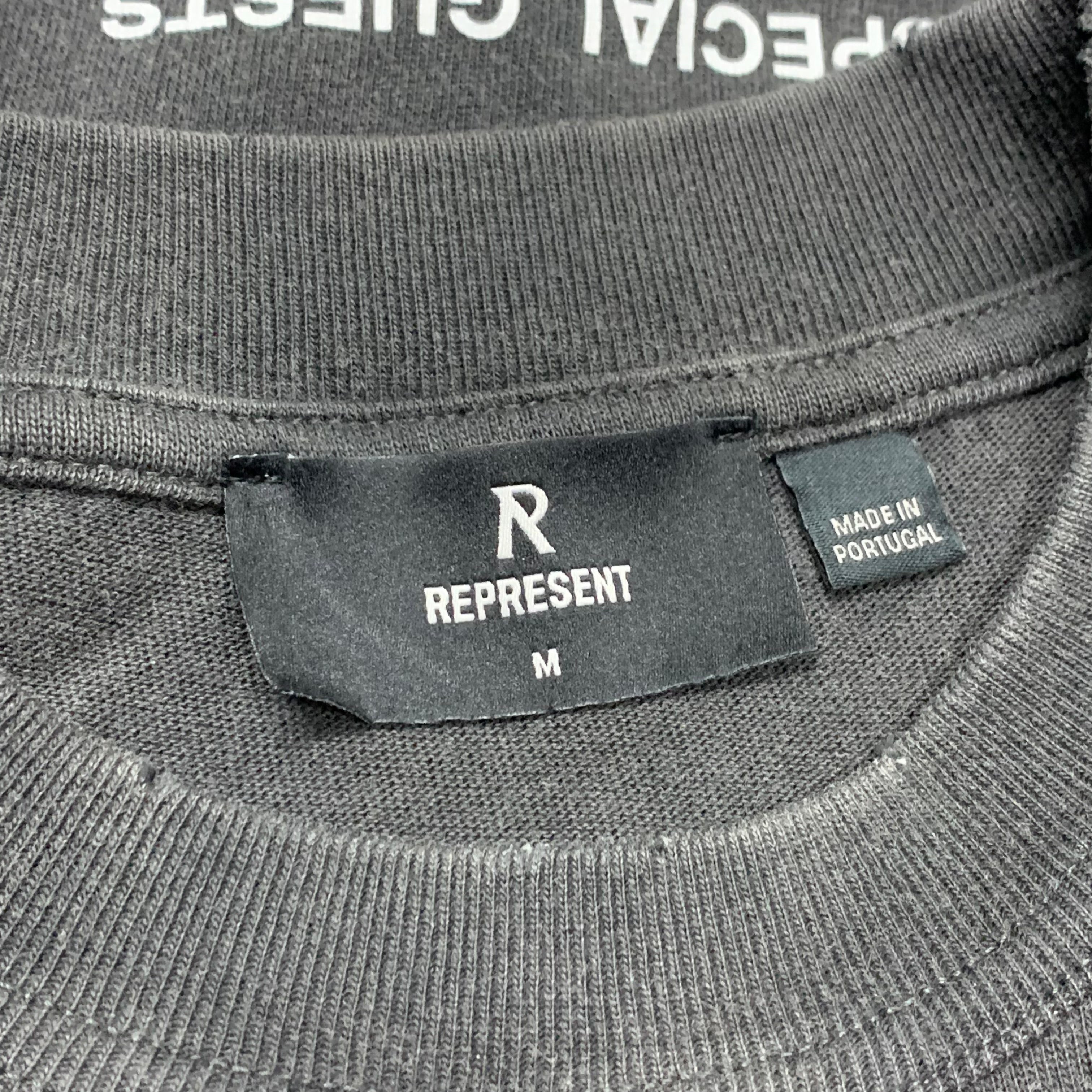 Represent Medium Tee Marias Logo 20th Anniversary Stained Black T-Shirt