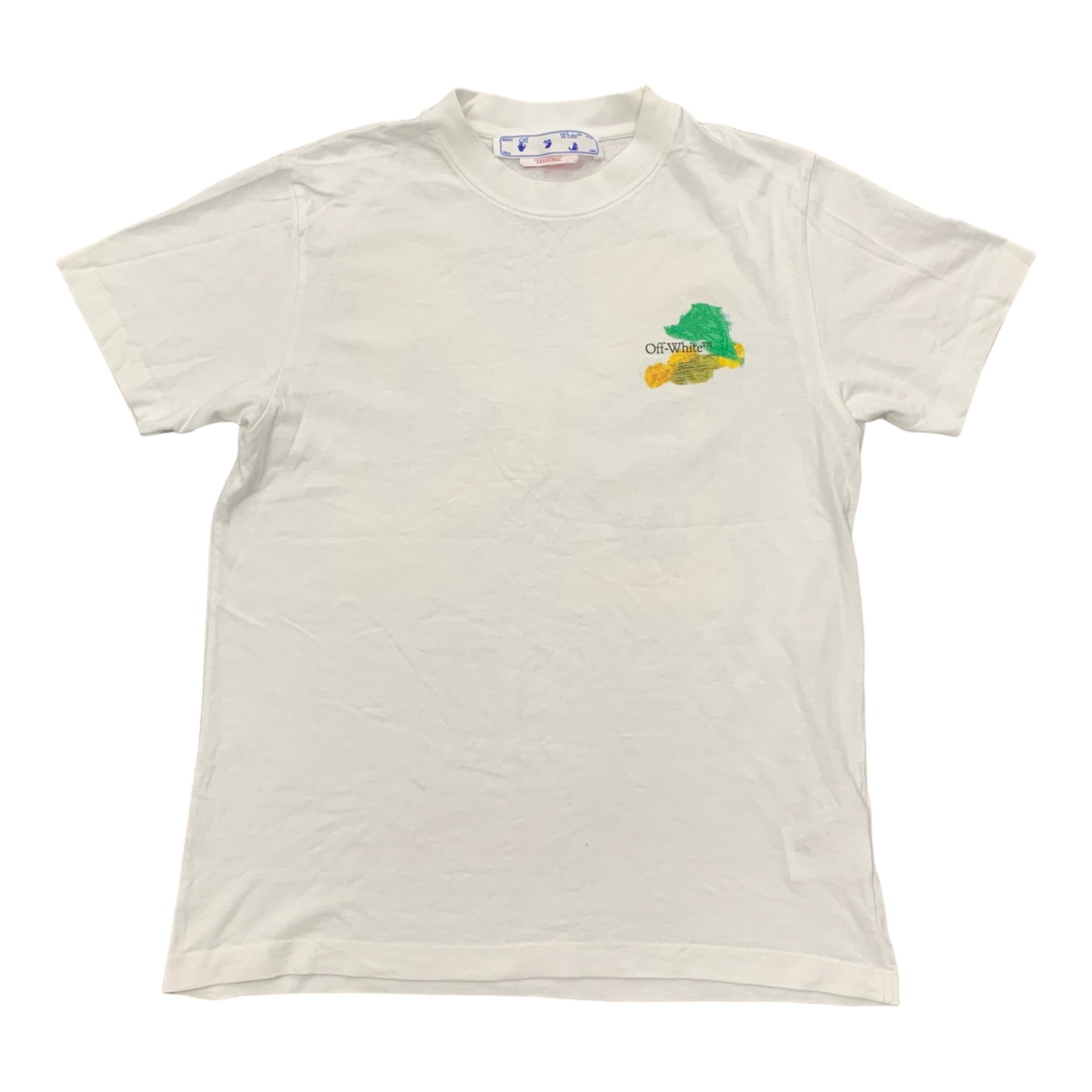 Off White Small Tee Paint Brush Arrows White T-Shirt Virgil Abloh