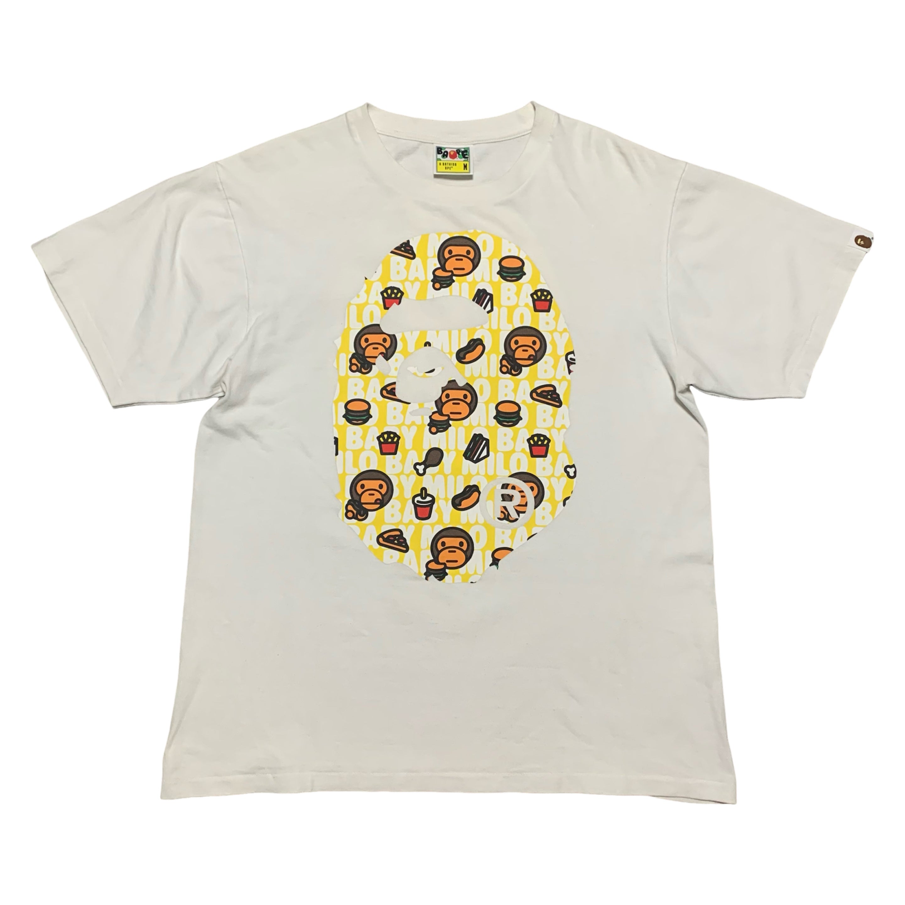 Represent Medium Baby Milo Ape Head White Tee 'Junk Food'