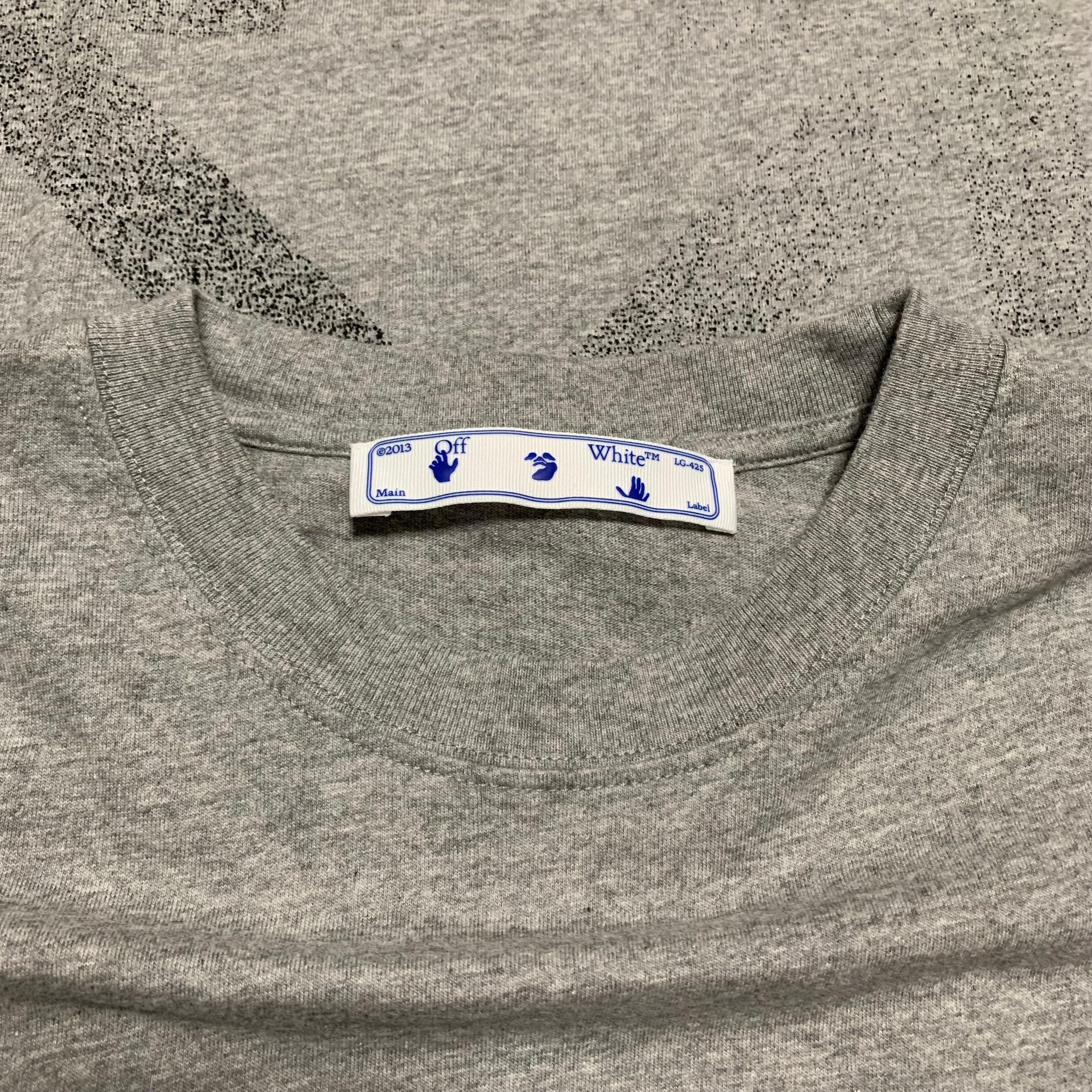 Off White Medium Degrade Arrows Grey Tee Virgil Abloh