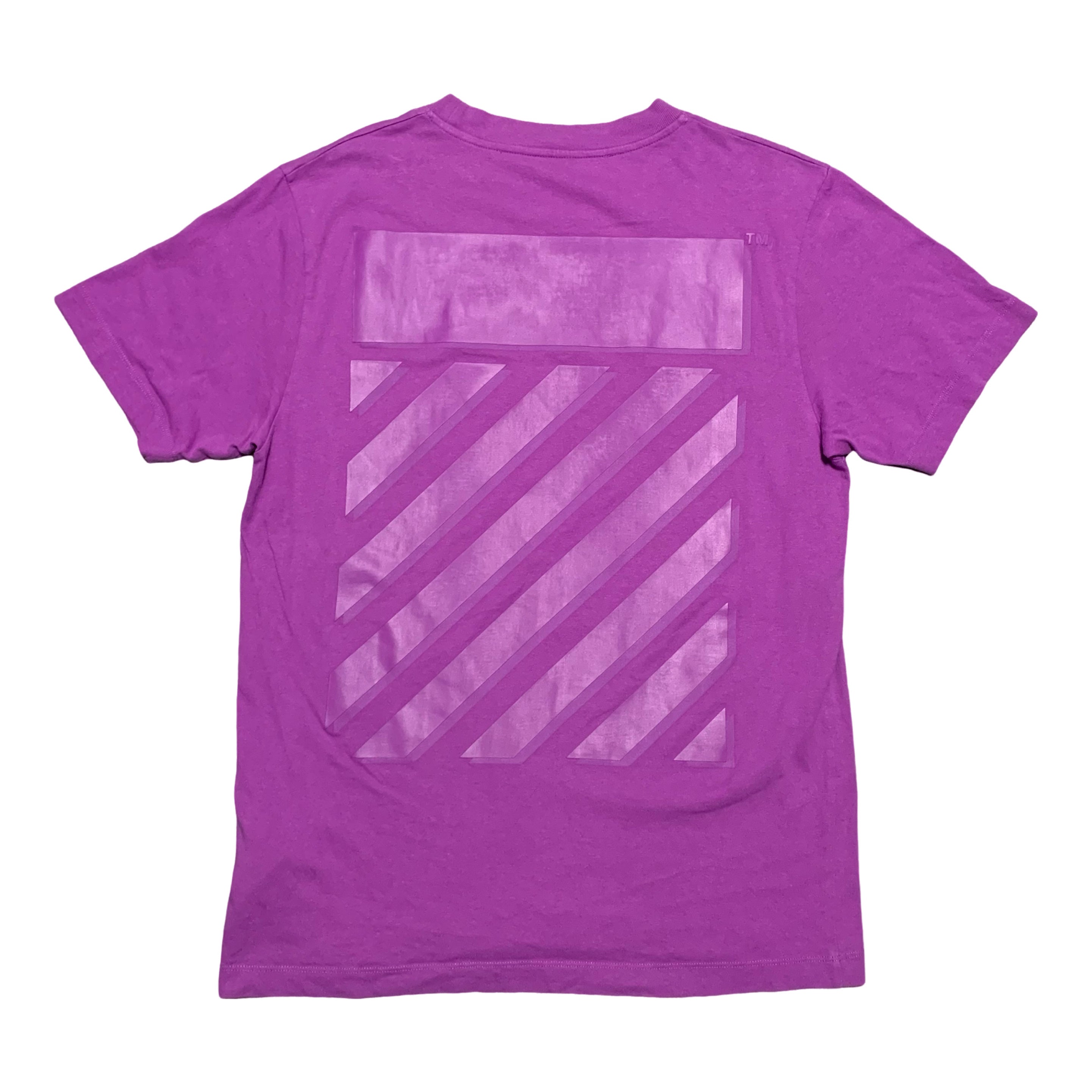 Off White Medium Purple Diagonal Tee Virgil Abloh (OMAA027S23JER001)