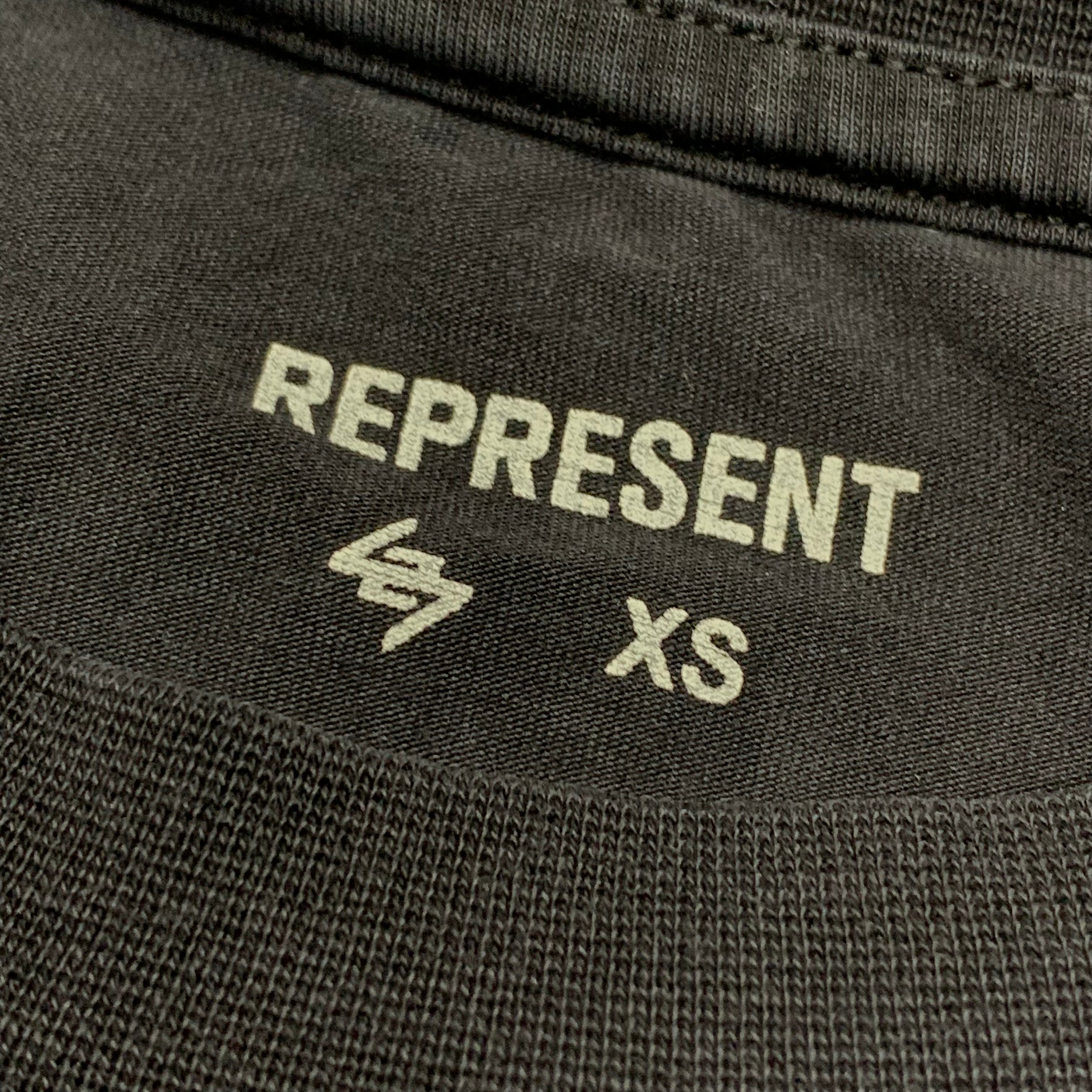 Represent XS Tank Top 247 On A Mission Jet Black Sleeveless Top