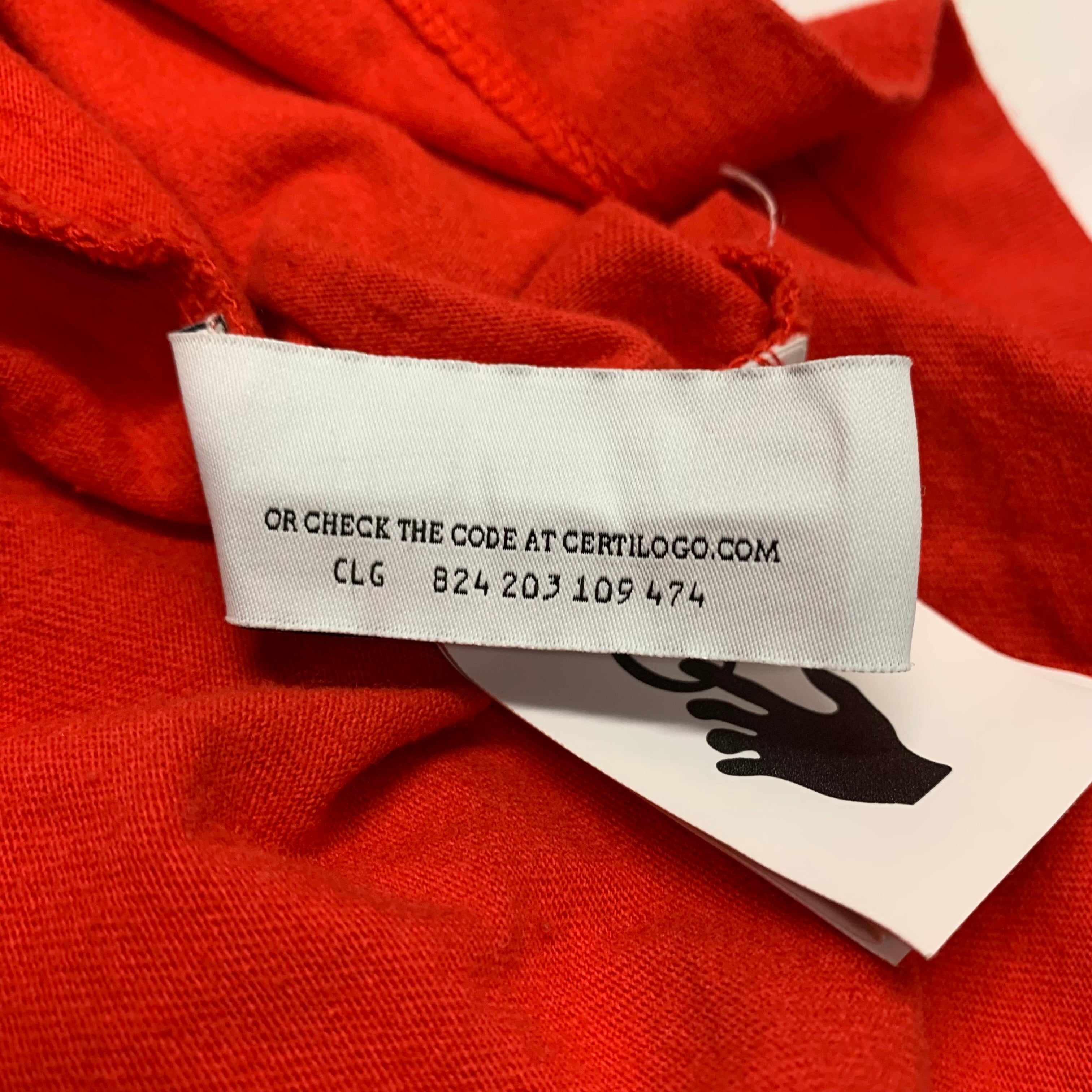 Off White XL Tee Mona Lisa Arrows Red T-Shirt Virgil Abloh