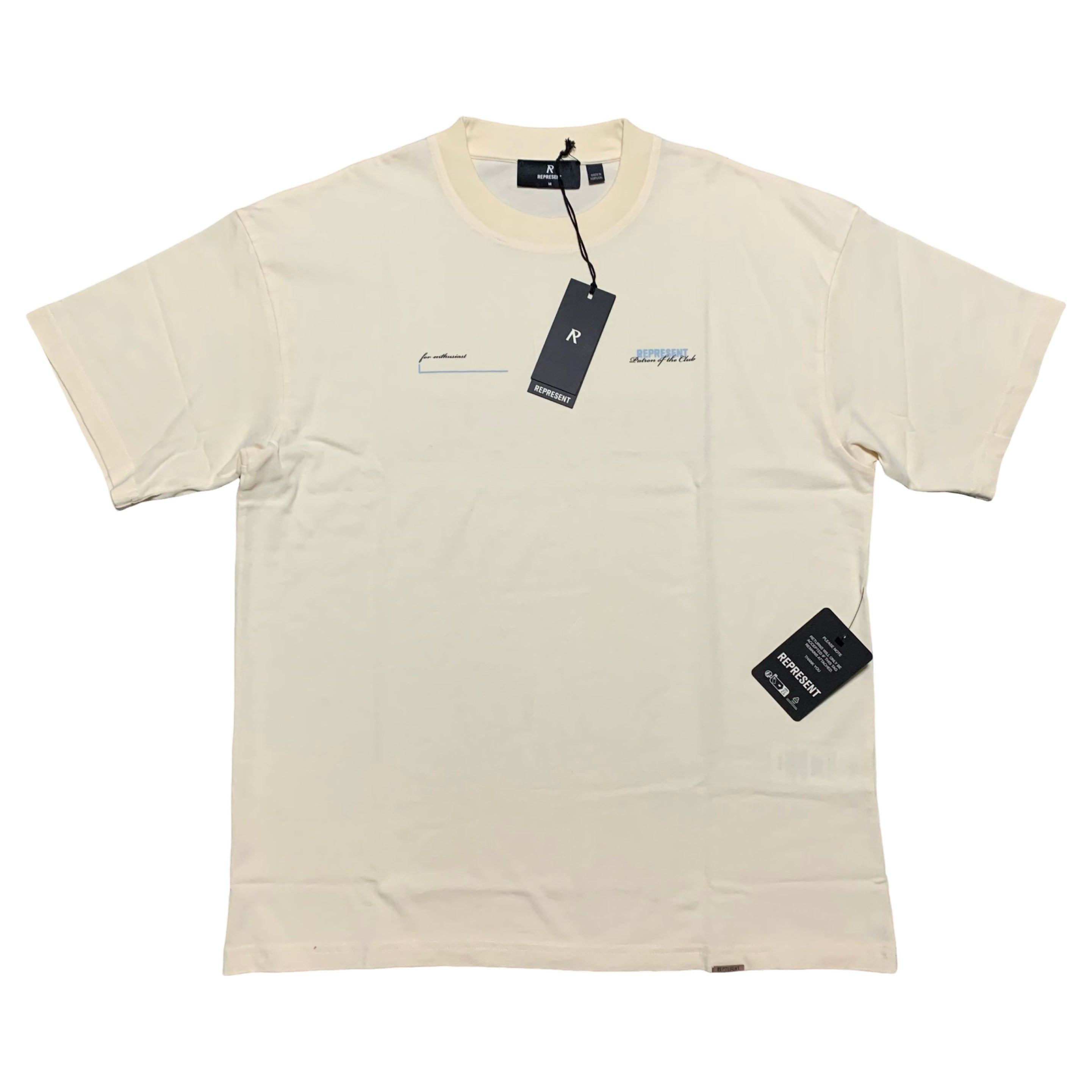 Represent Medium Patron Of The Club Buttercream Powder Blue Tee