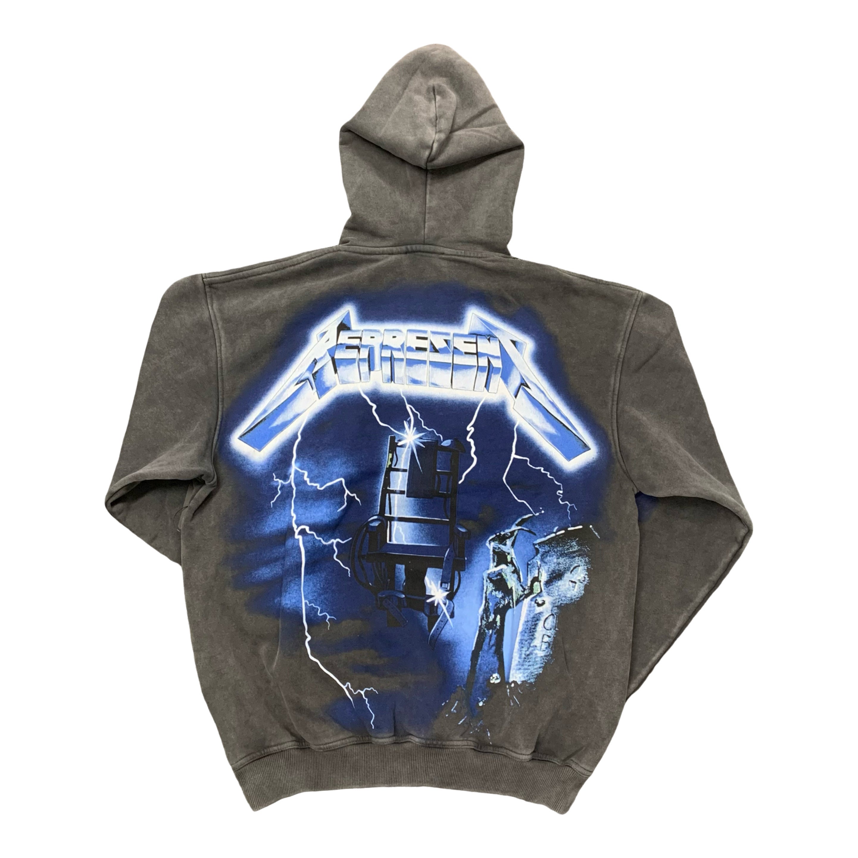Represent Small Hoodie Metallica Ride The Lighting Vintage Grey Hoodie