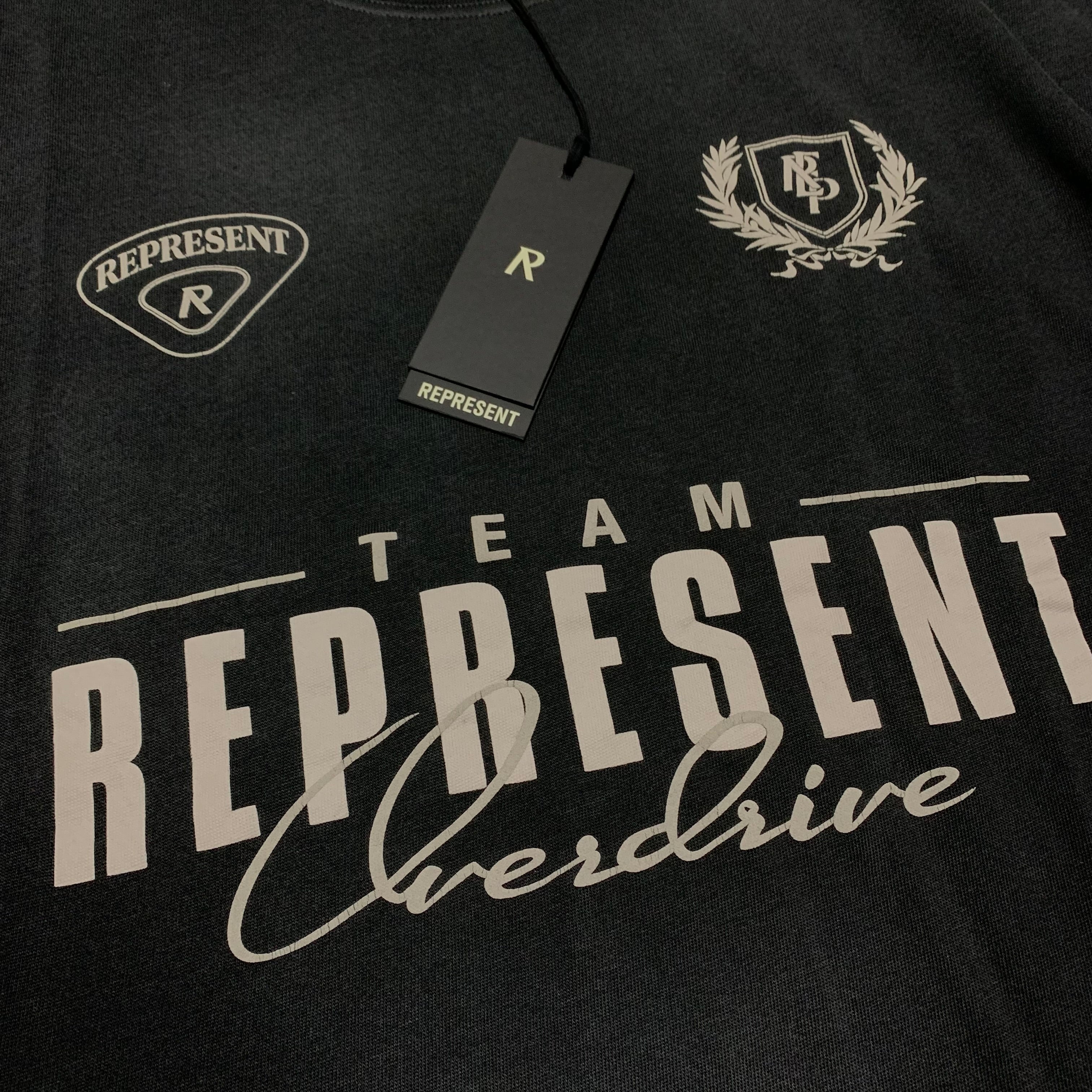 Represent Small World Championship Stained Black Tee