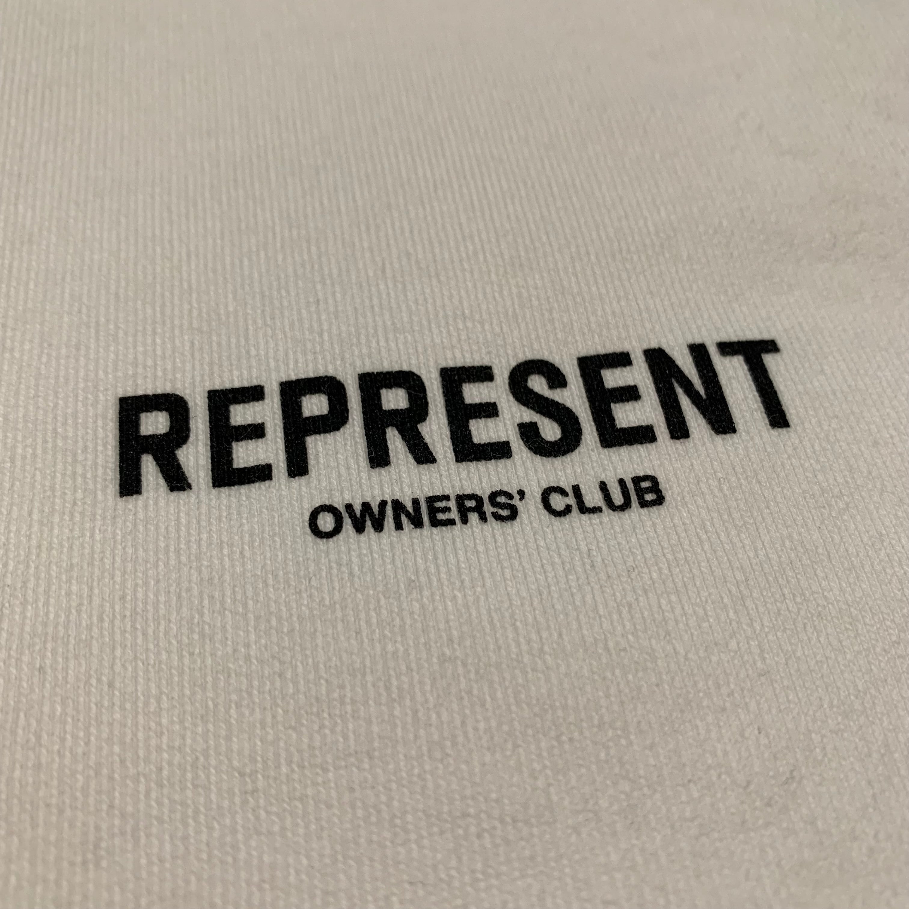 Represent Large Owners Club Flat White Sweater Sweatshirt Crewneck