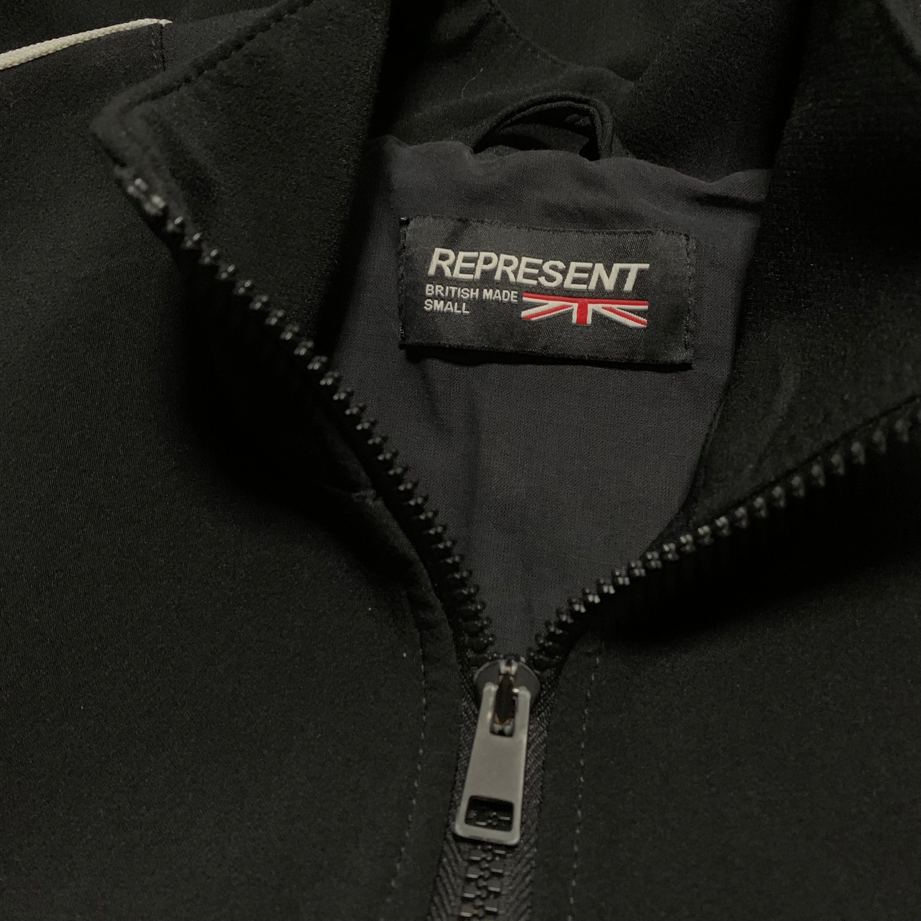 Represent Small Black Track Jacket Zip British Made