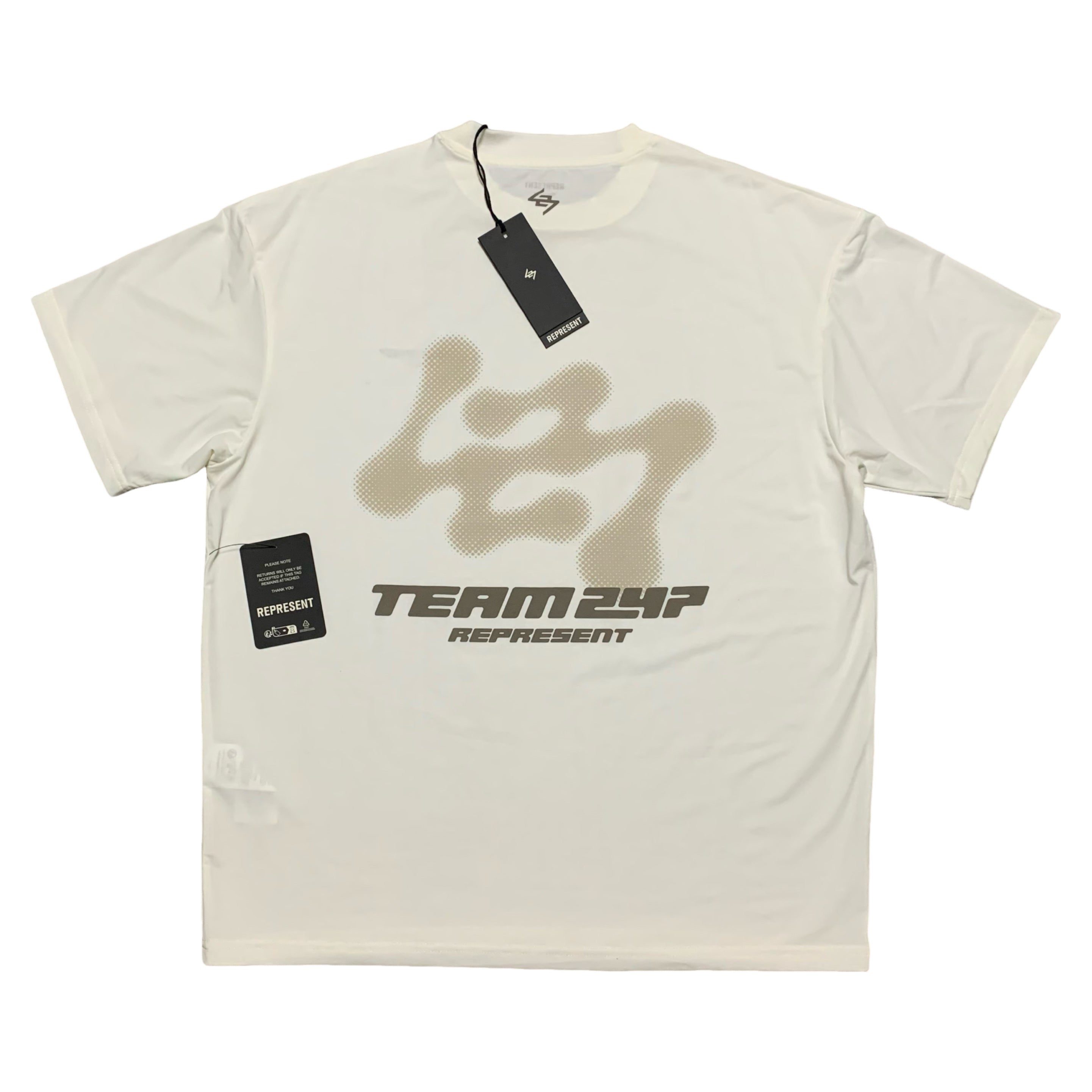 Represent Medium 247 Future Terrains Oversized Tee Flat White