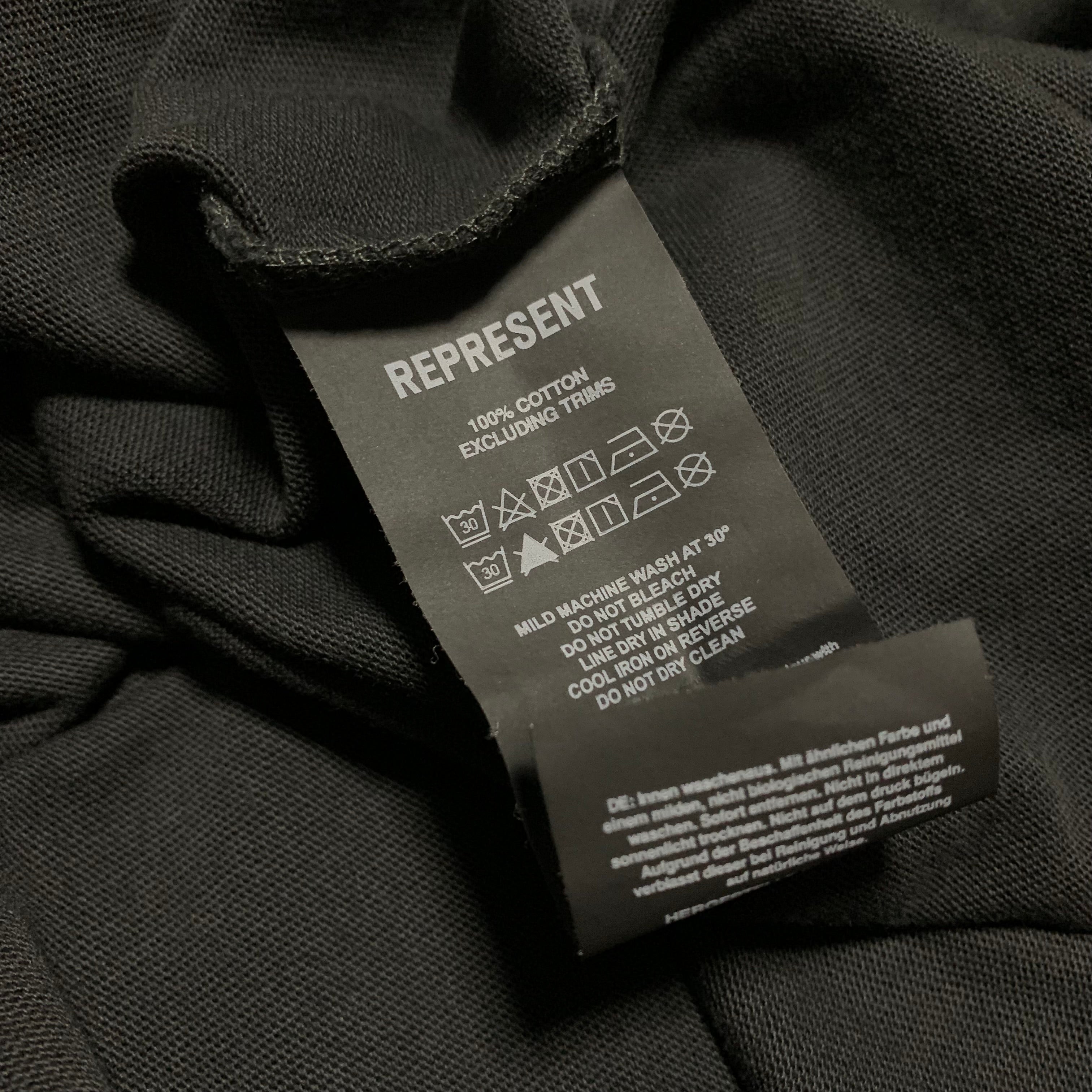 Represent Small World Championship Stained Black Tee