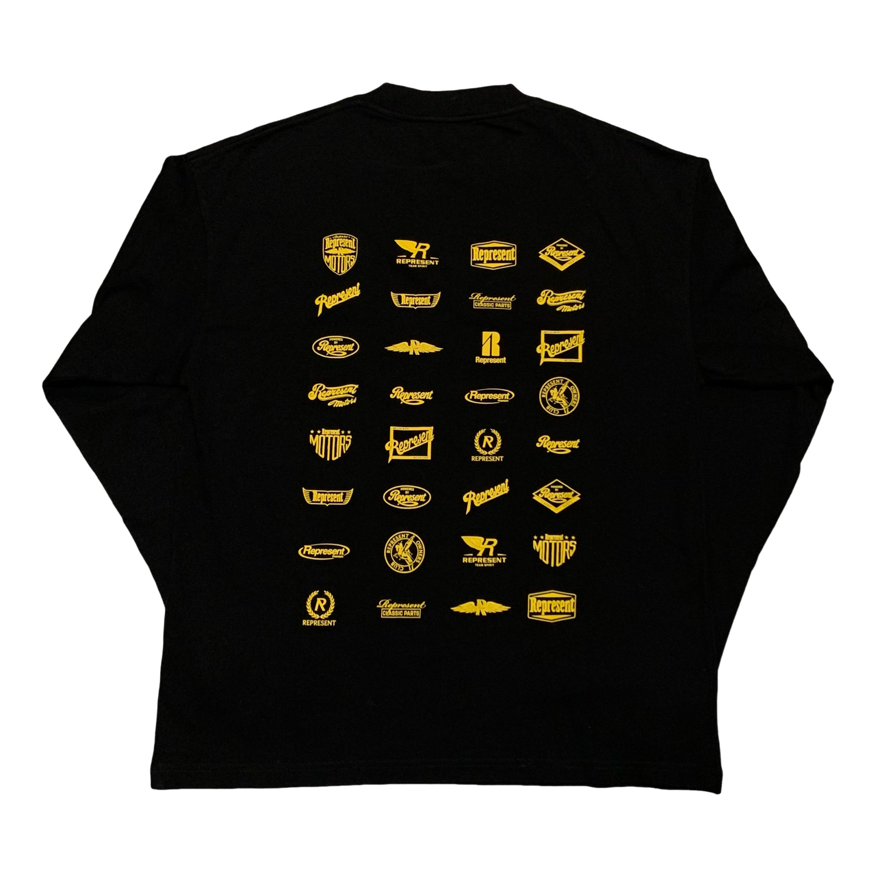 Represent XS Manchester Exclusive Jet Black Long Sleeve Tee Top
