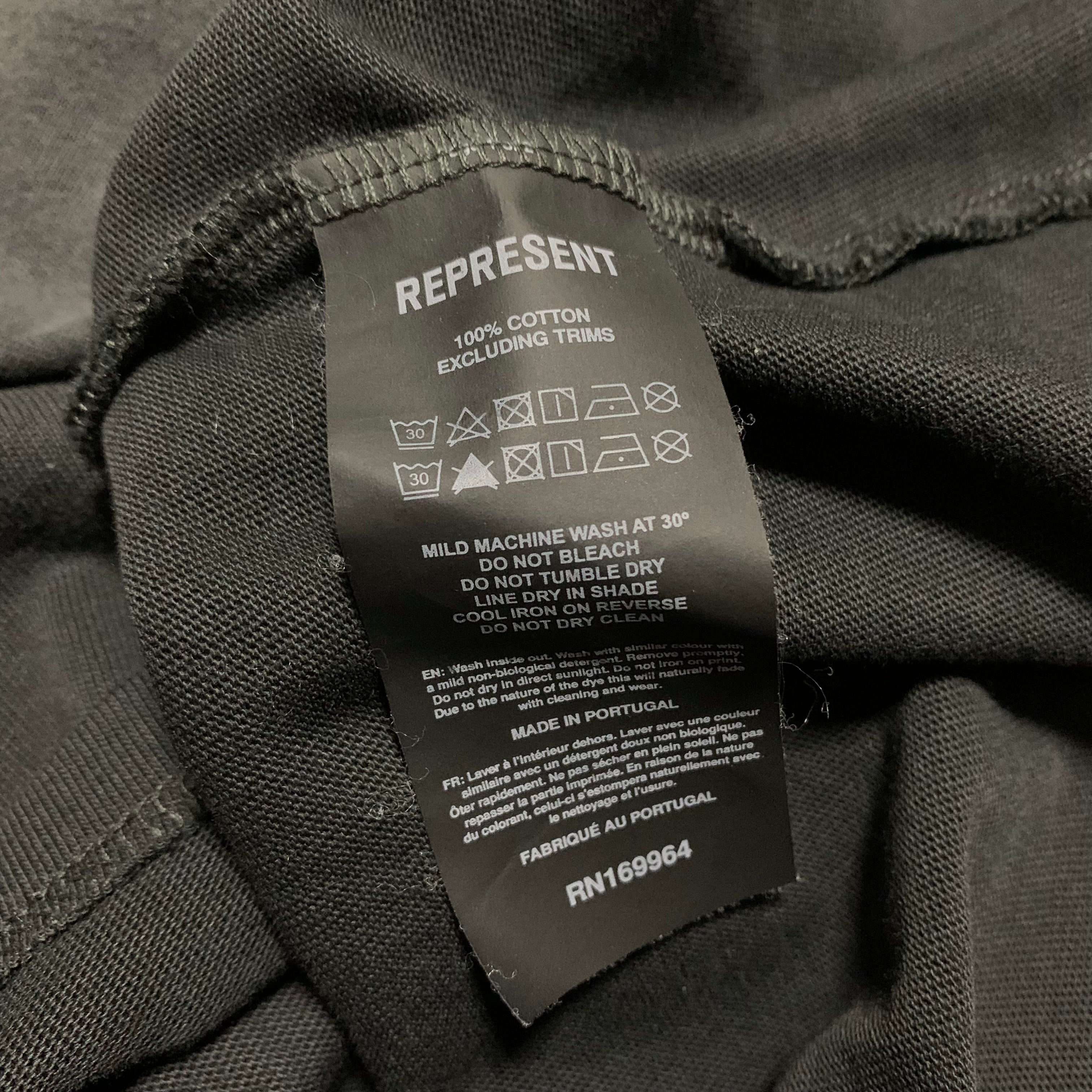 Represent x Marais XXS Logo Lock Up Aged Black Tee Limited Edition