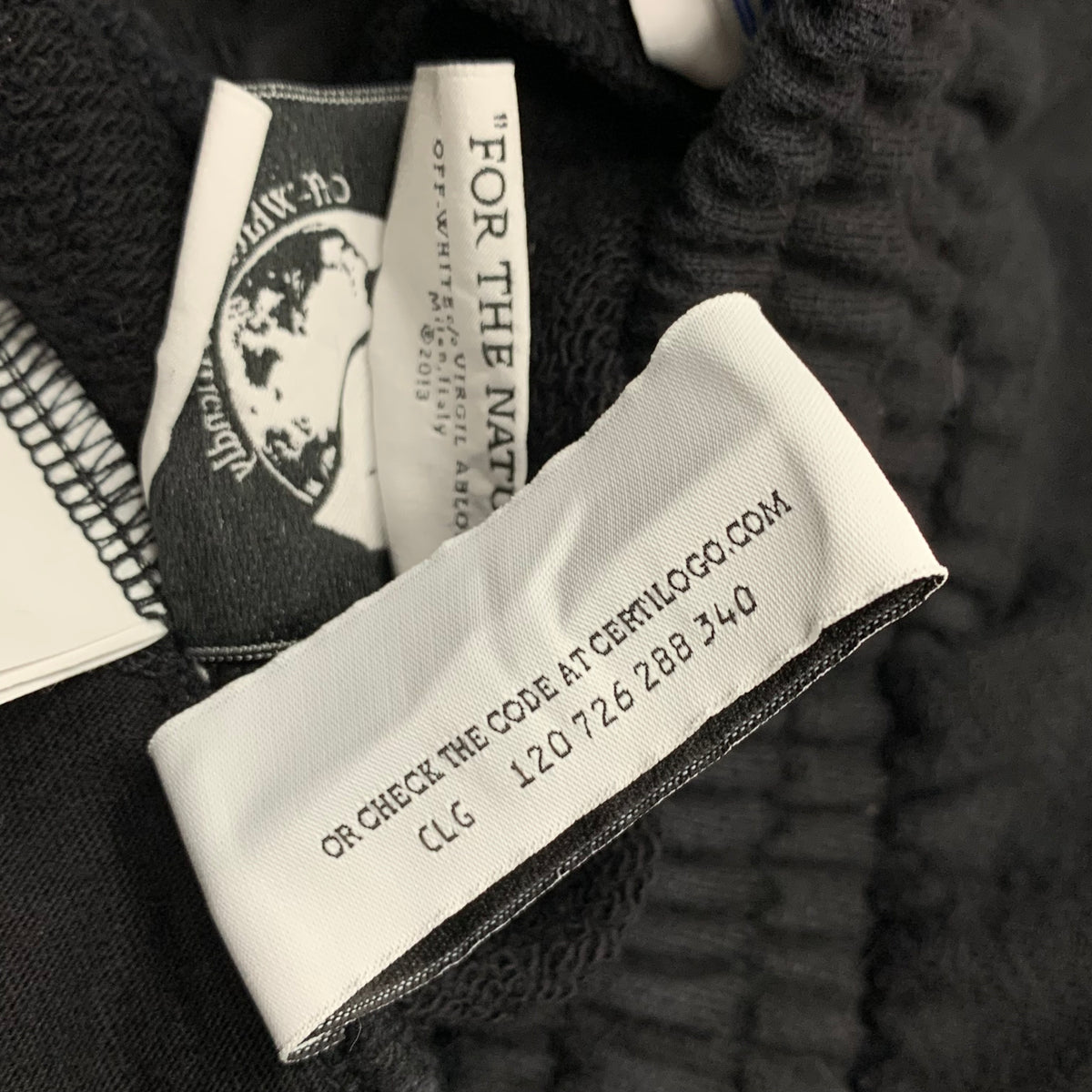 Off White Small Shorts Metal Arrows Black Sweatpants Bottoms Virgil Abloh