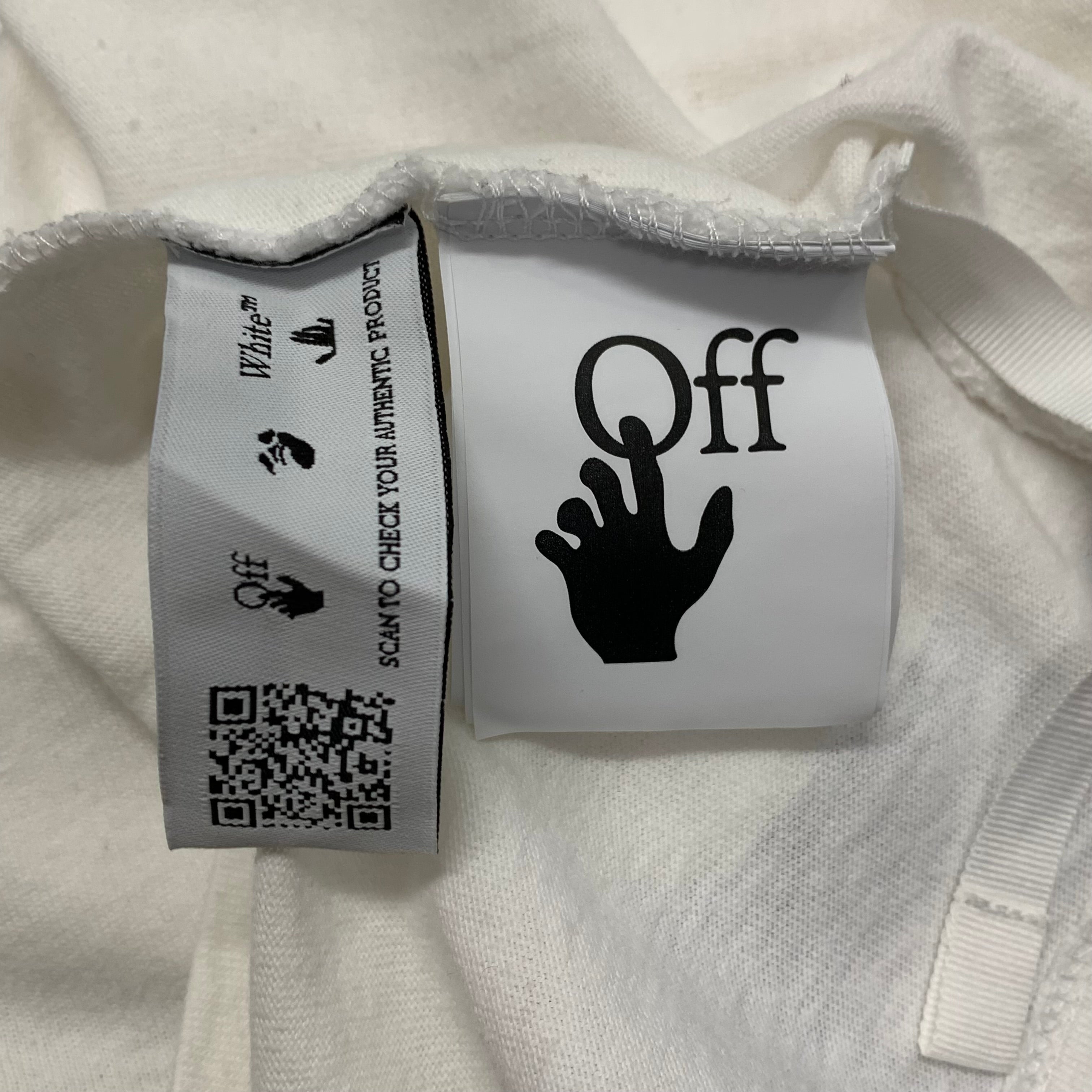 Off White Medium Tee Acrylic Arrows White T-Shirt Virgil Abloh
