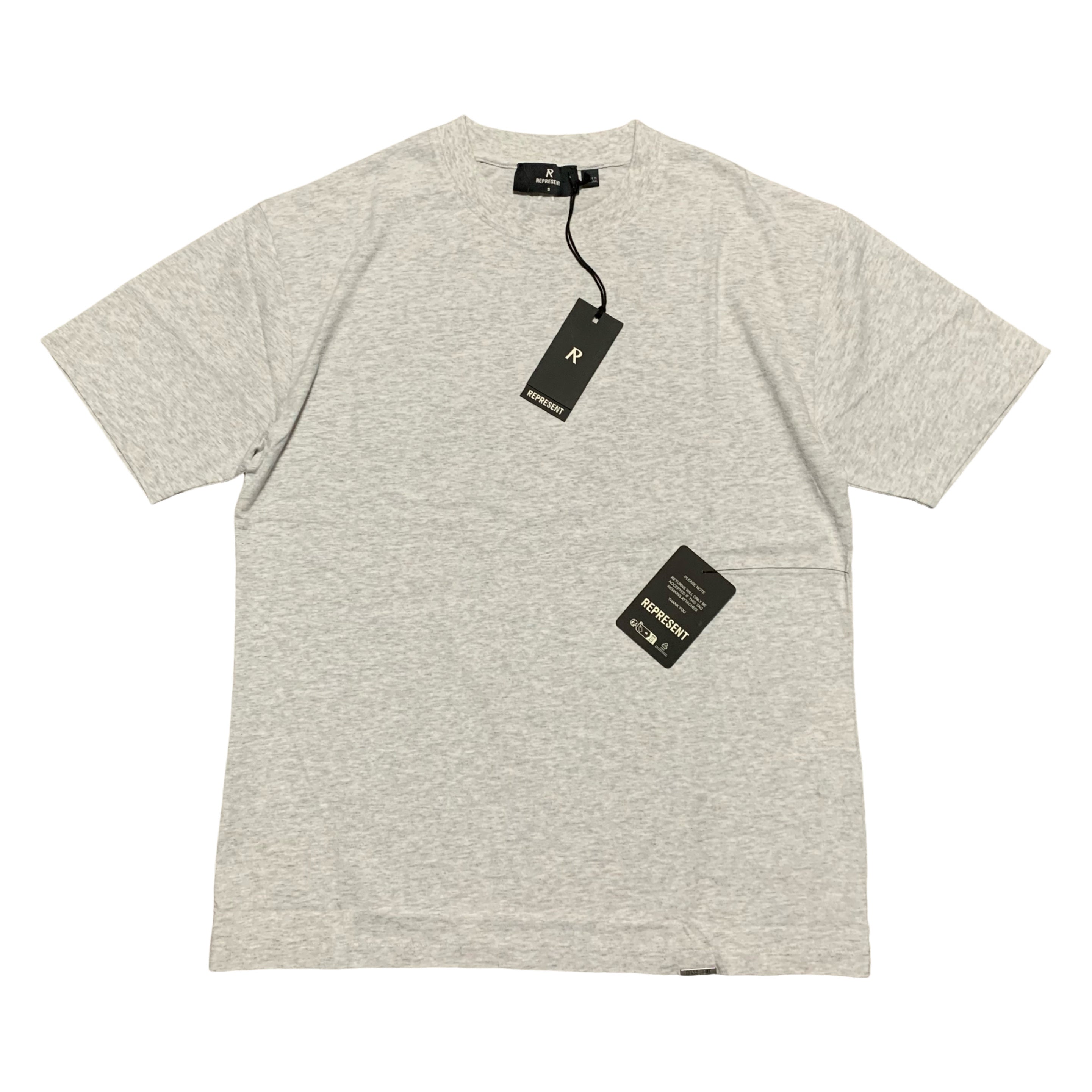 Represent Small Initial Marl Ice Grey Tee Regular Fit