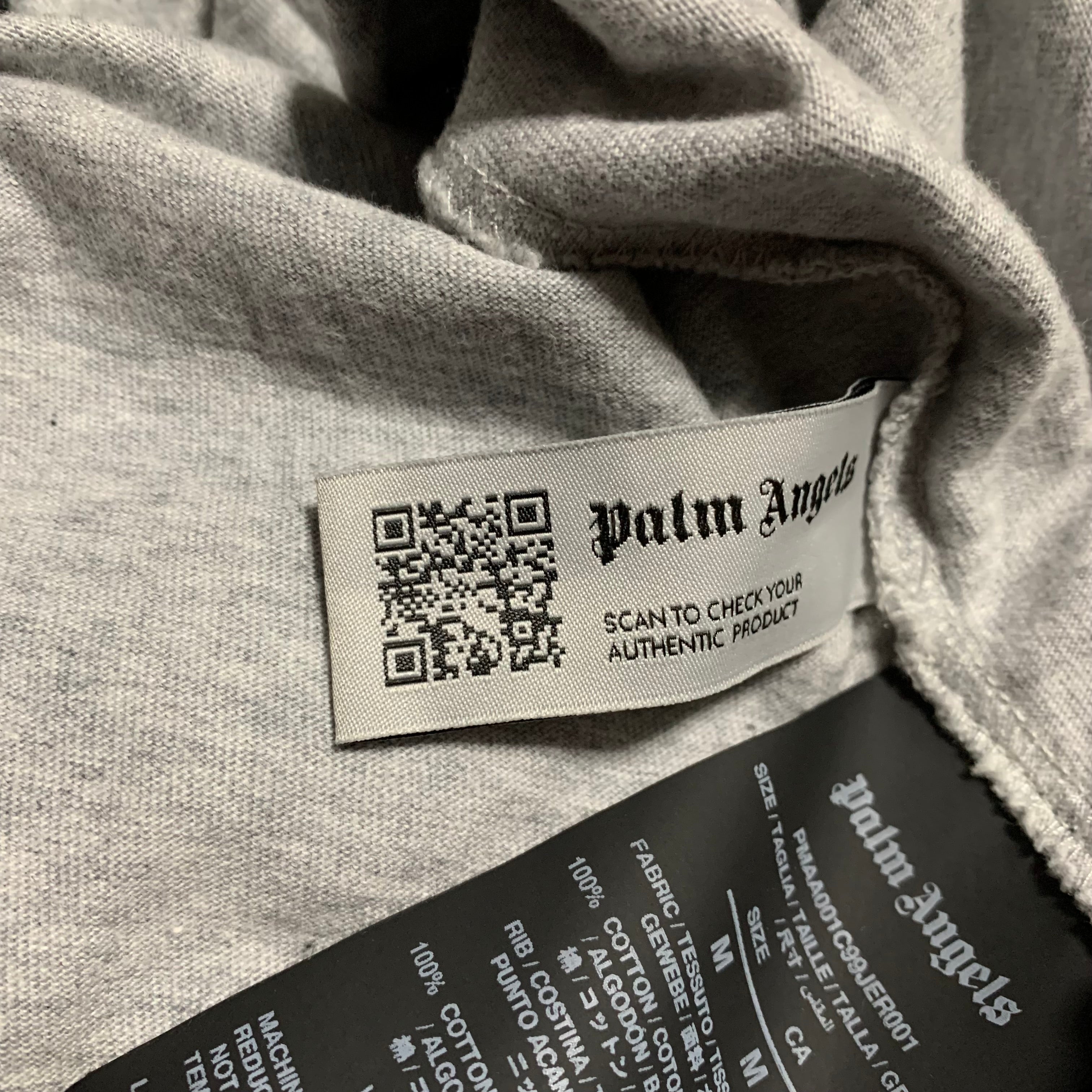 Palm Angels Medium Bear Classic Grey Tee