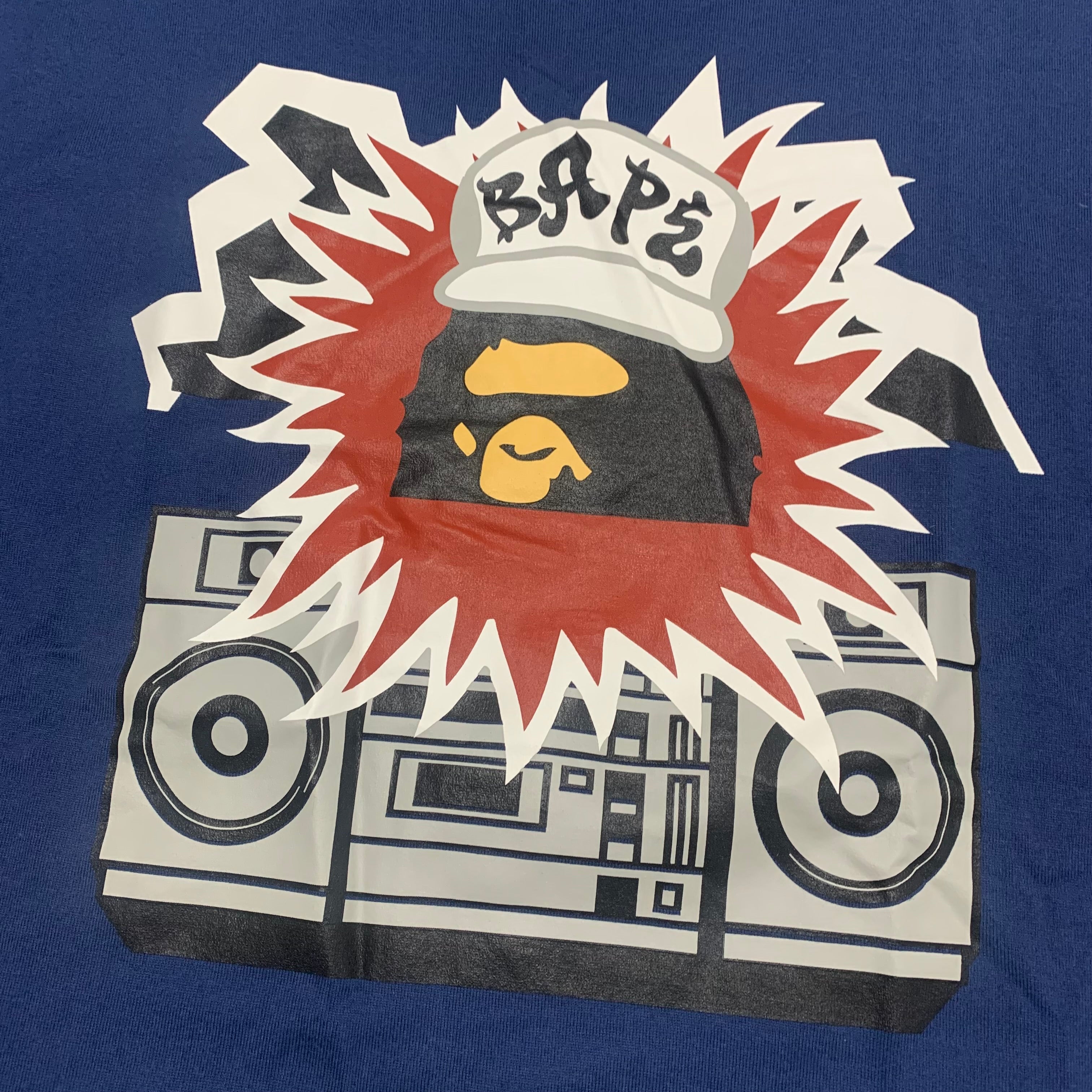 Bape Medium DJ Graphic Blue Tee A Bathing Ape Limited Edition Rare