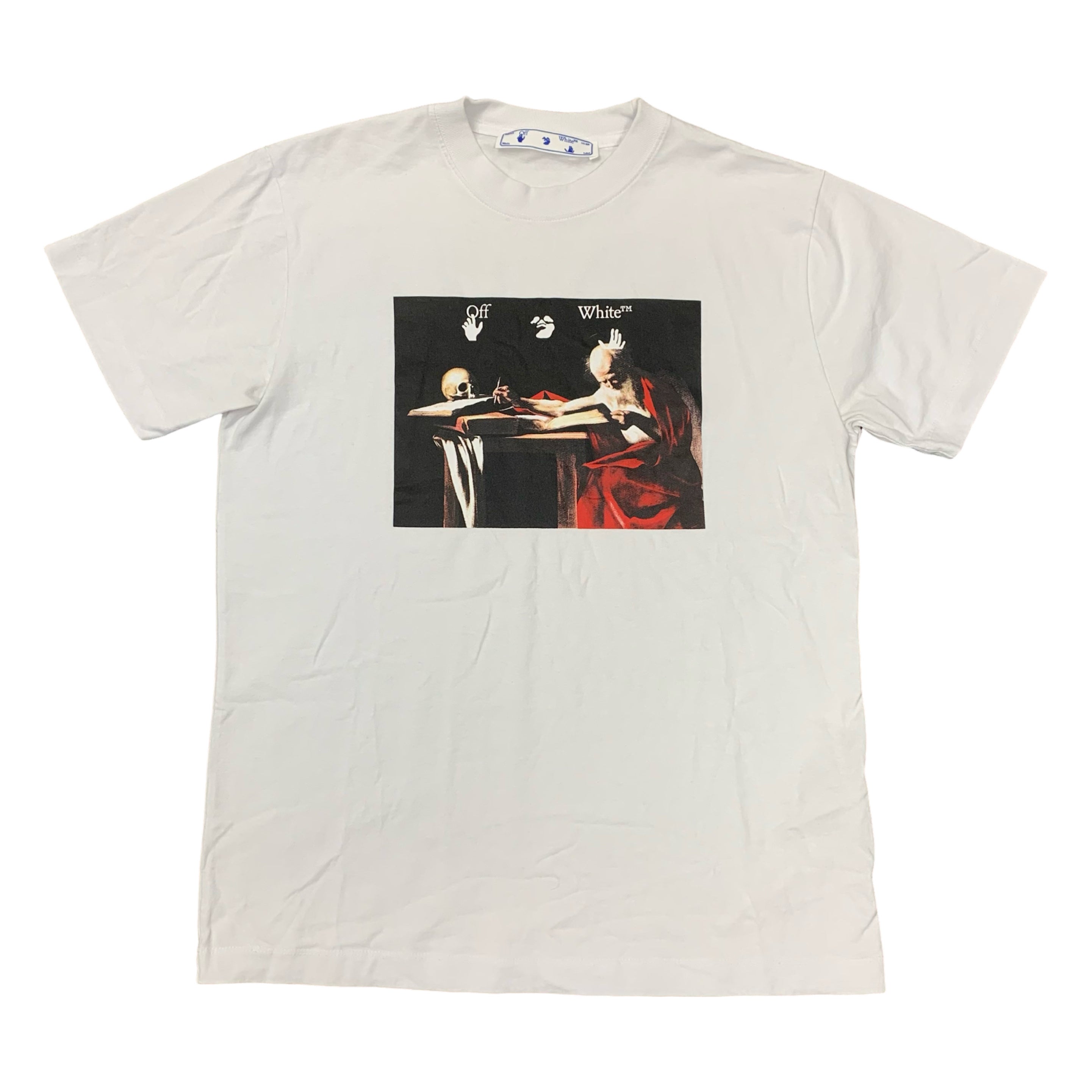 Off White Medium Tee Caravaggio Arrows White T-Shirt Virgil Abloh