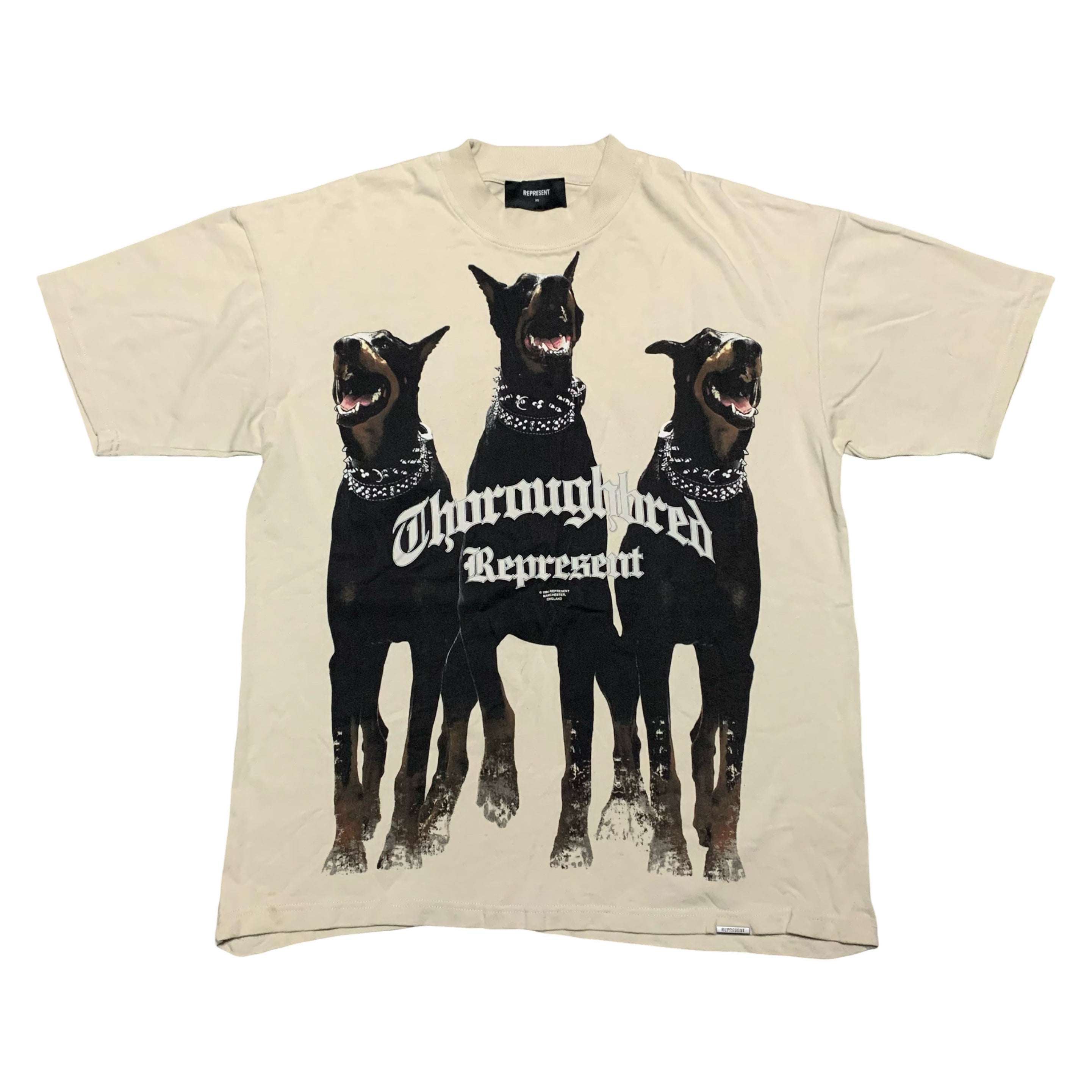 Represent XS Thoroughbred Dog Vintage White Tee
