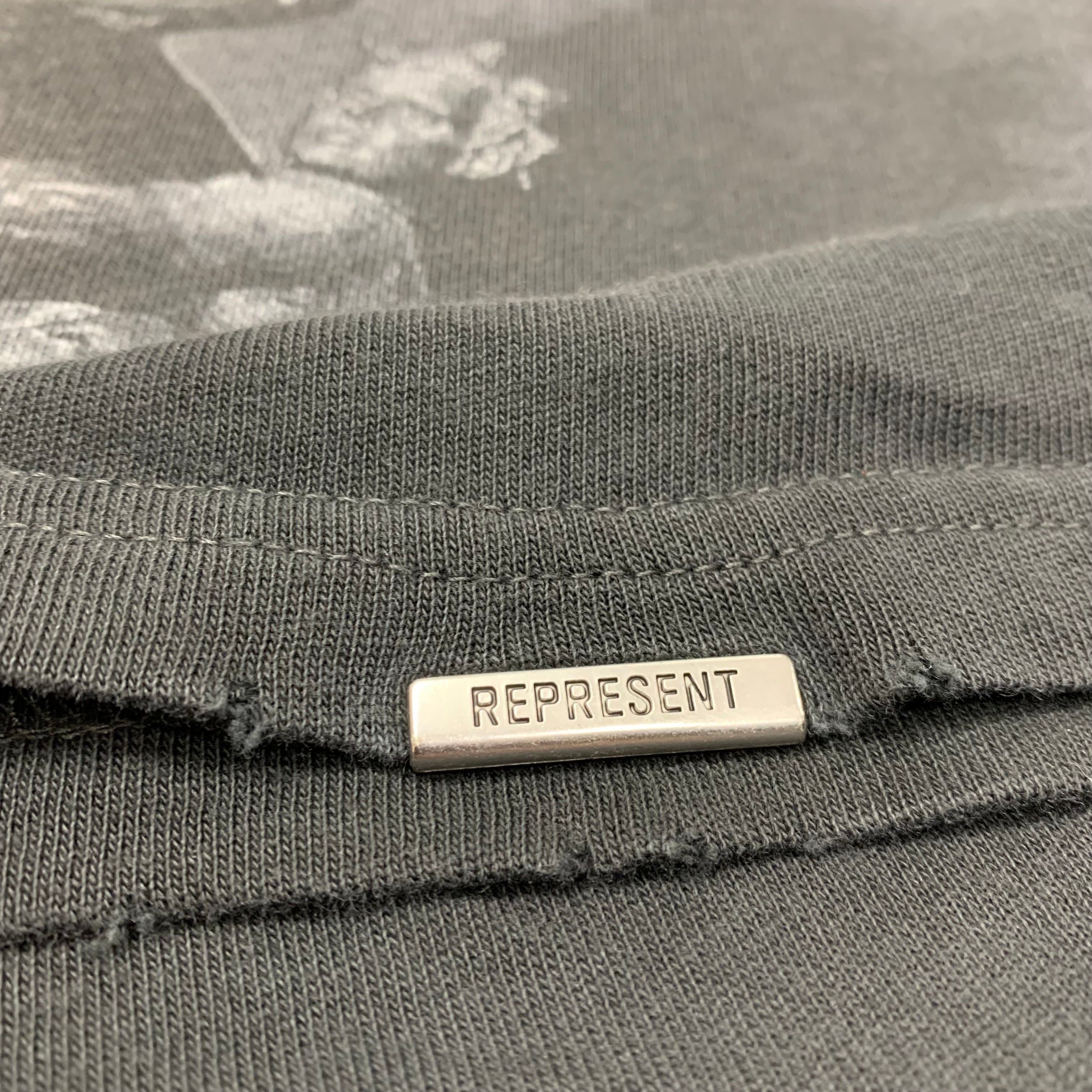 Represent Small Tee Atlas Stained Black T-Shirt