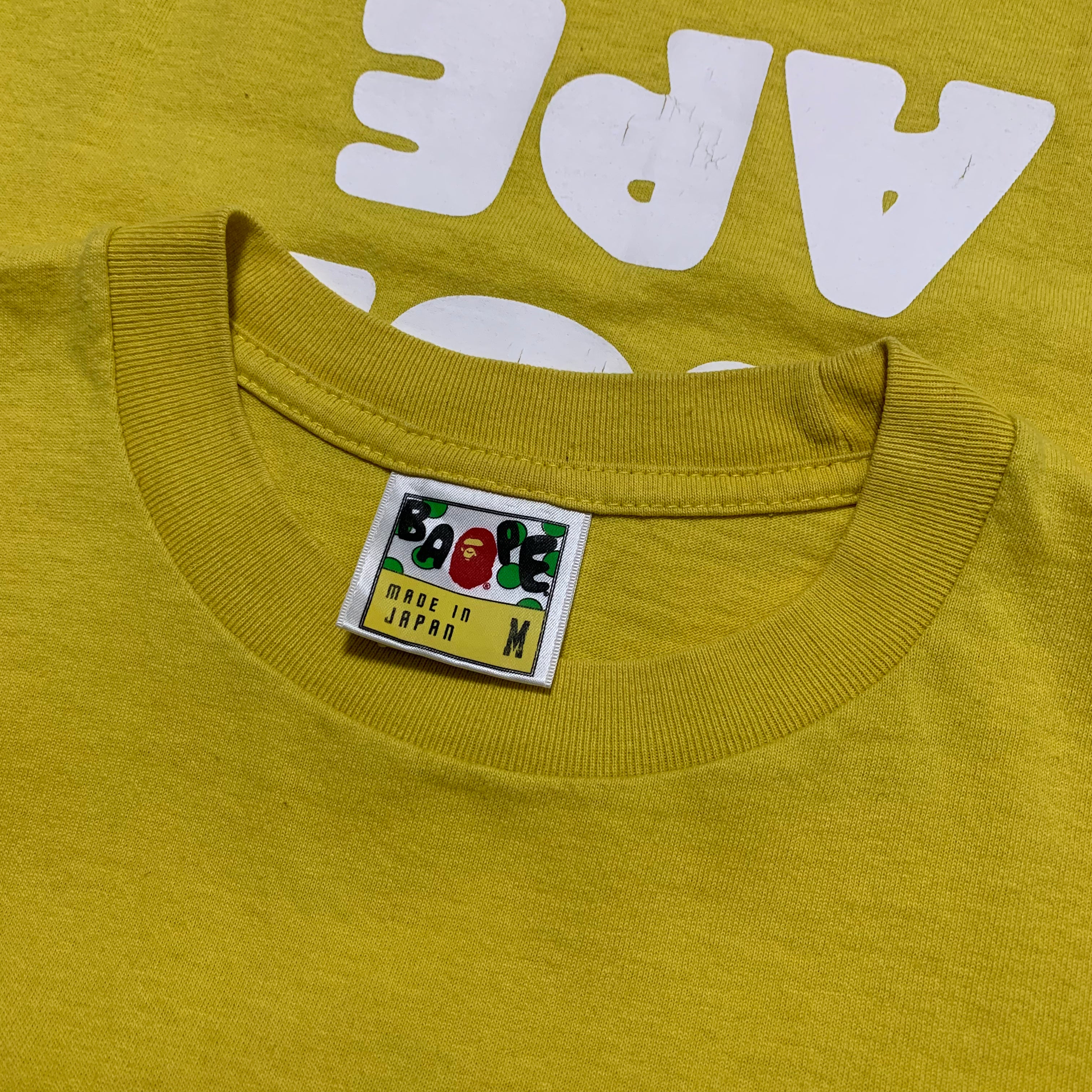 Bape Medium Baby Milo Yellow Tee A Bathing Ape