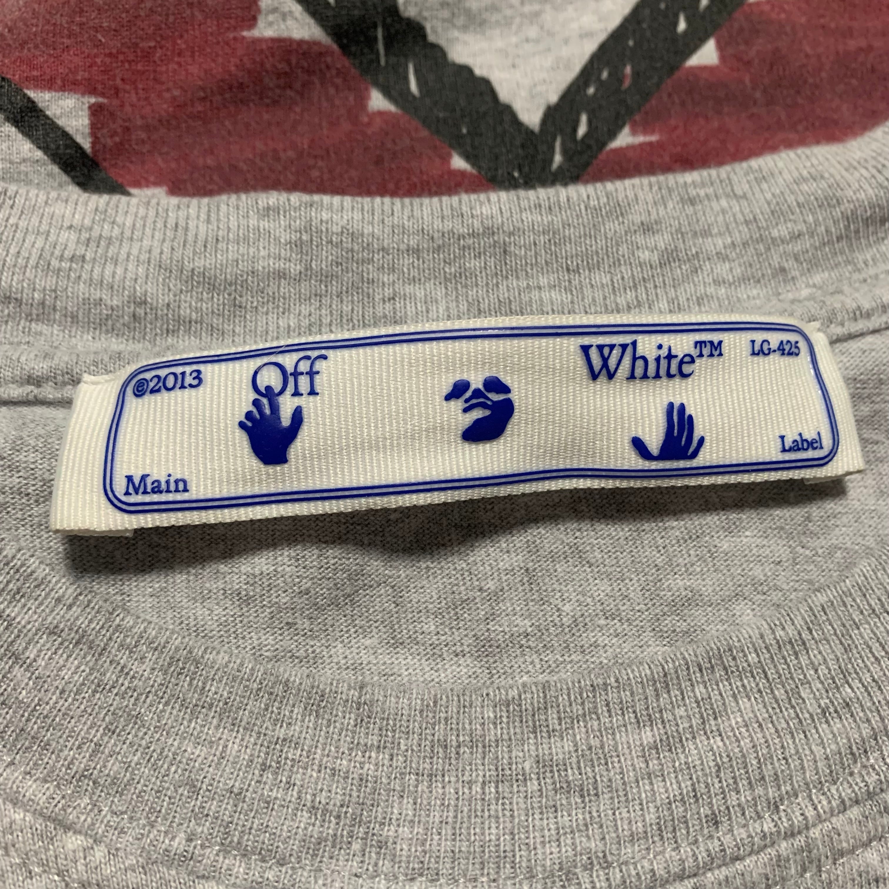 Off White Small Marker Arrows Grey Tee Virgil Abloh