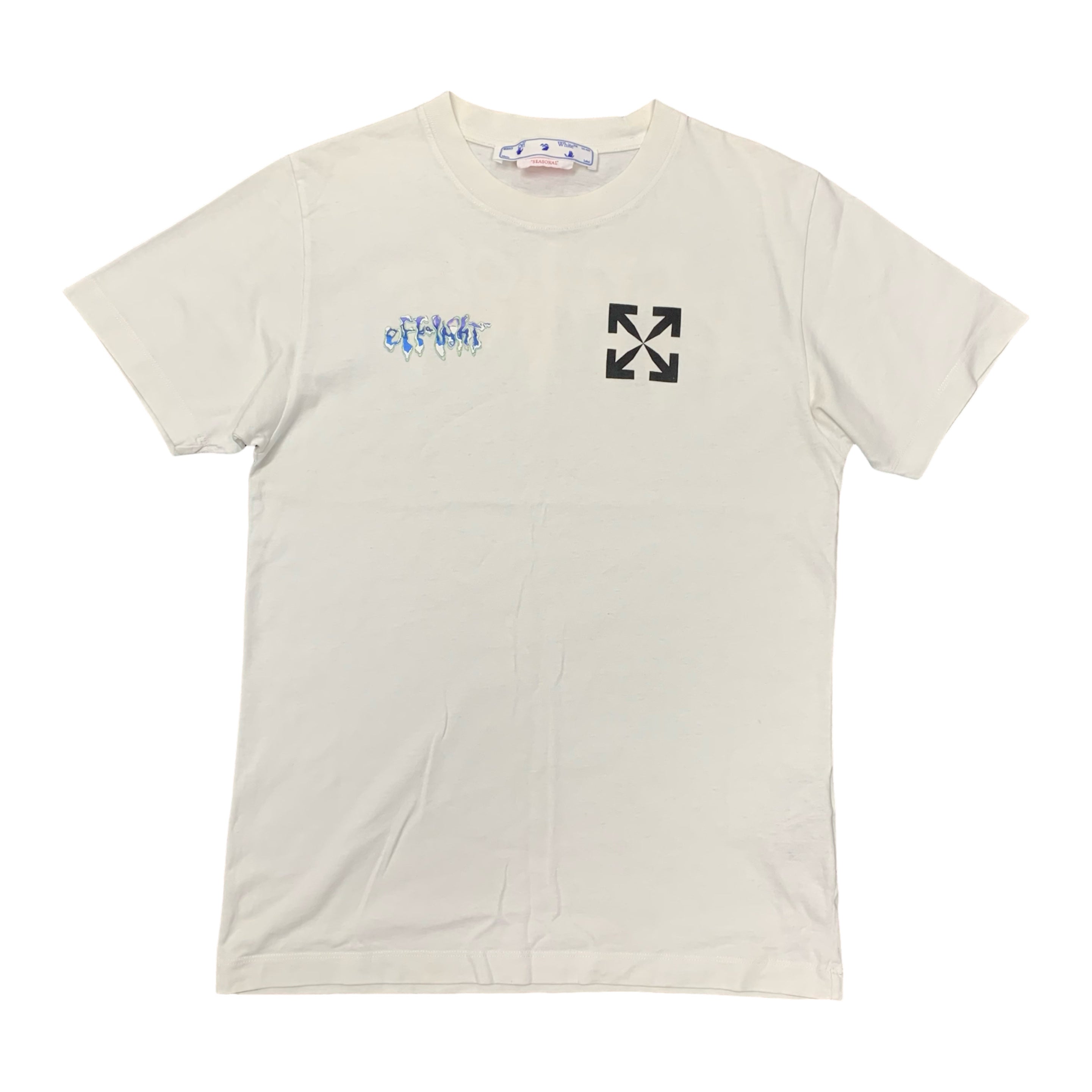 Off White Small Tee Liquid Arrows White T-Shirt Virgil Abloh