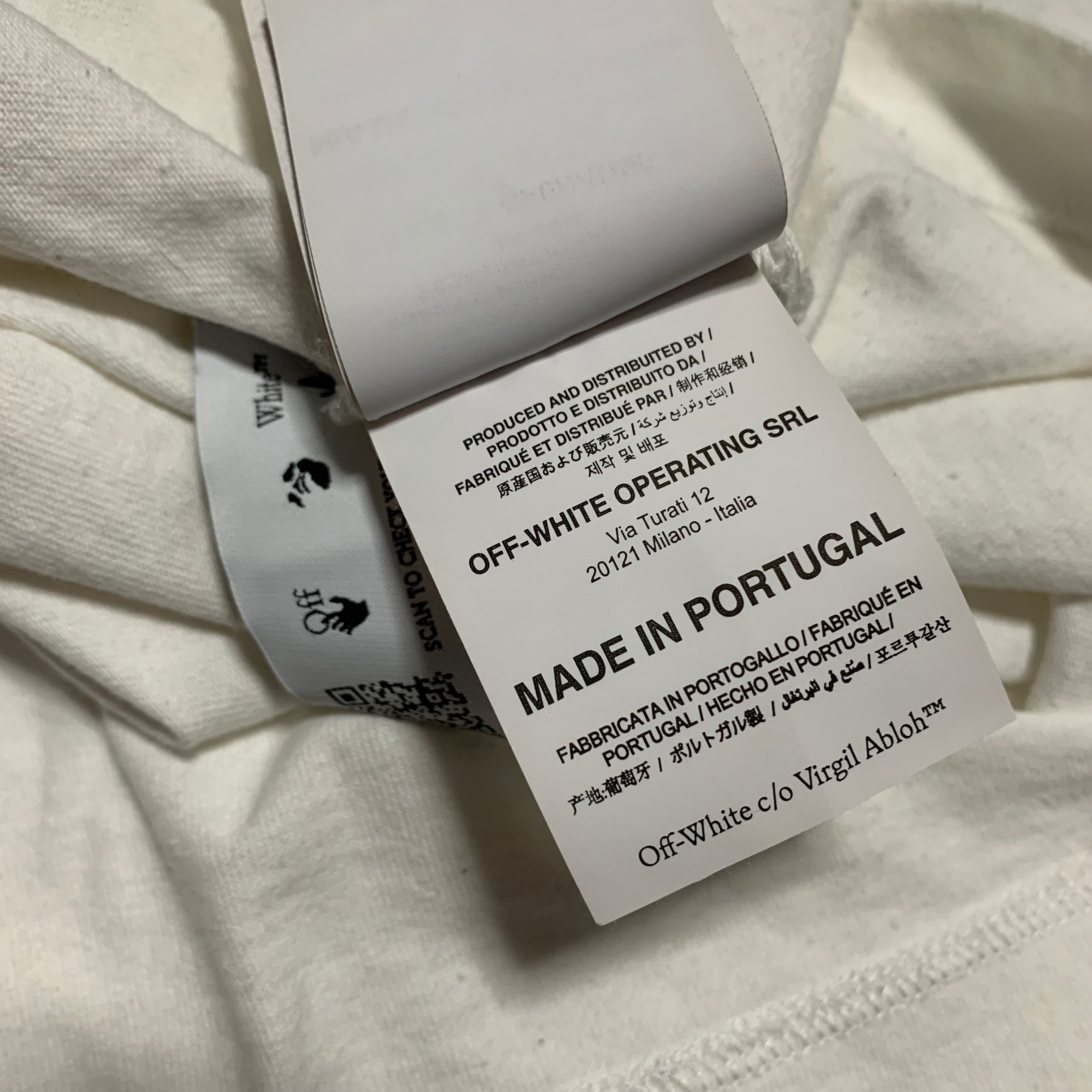 Off White Small Graphic White Tee Virgil Abloh Boxy Fit