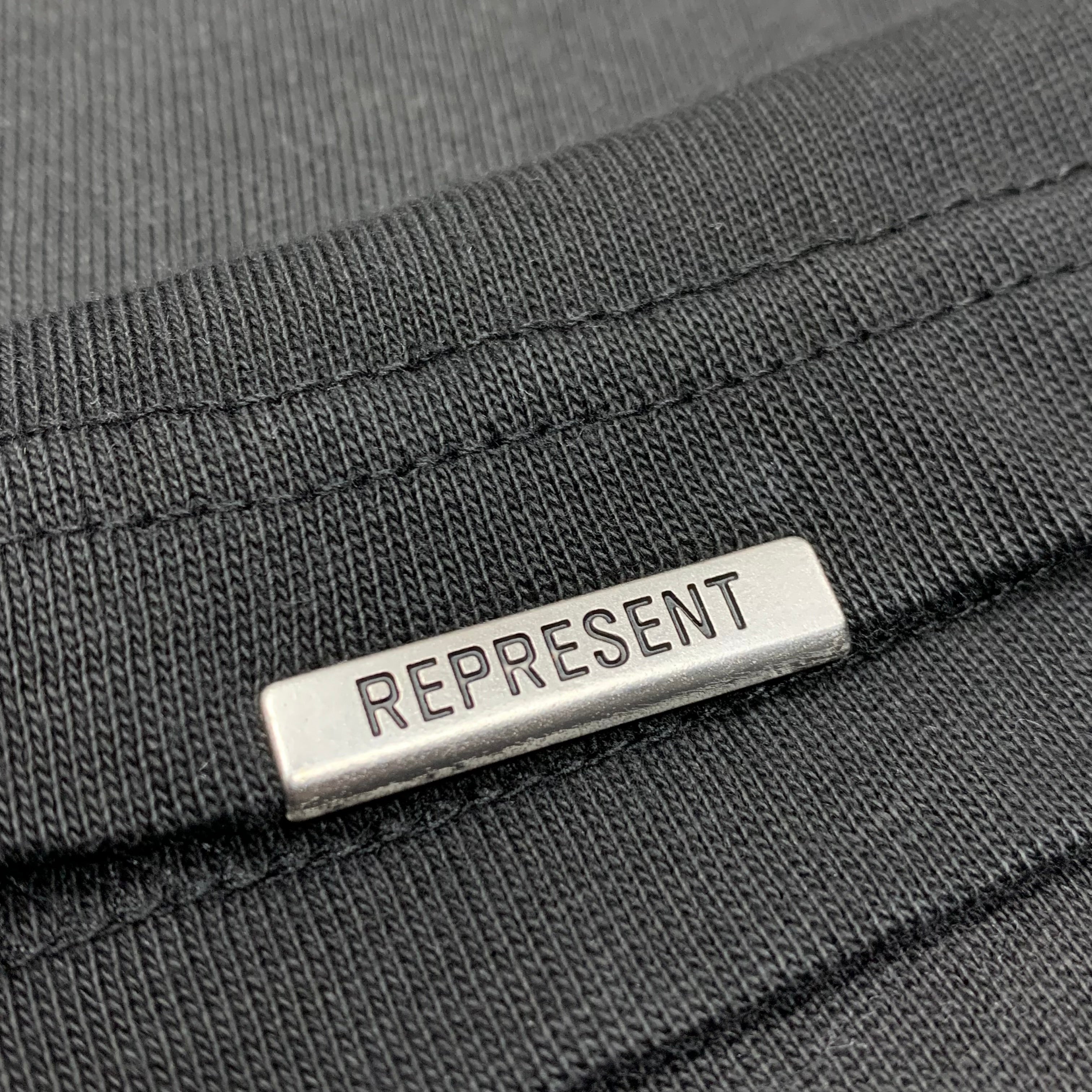 Represent Large Tee Concepts Graphic Stained Black T-Shirt (Sample)