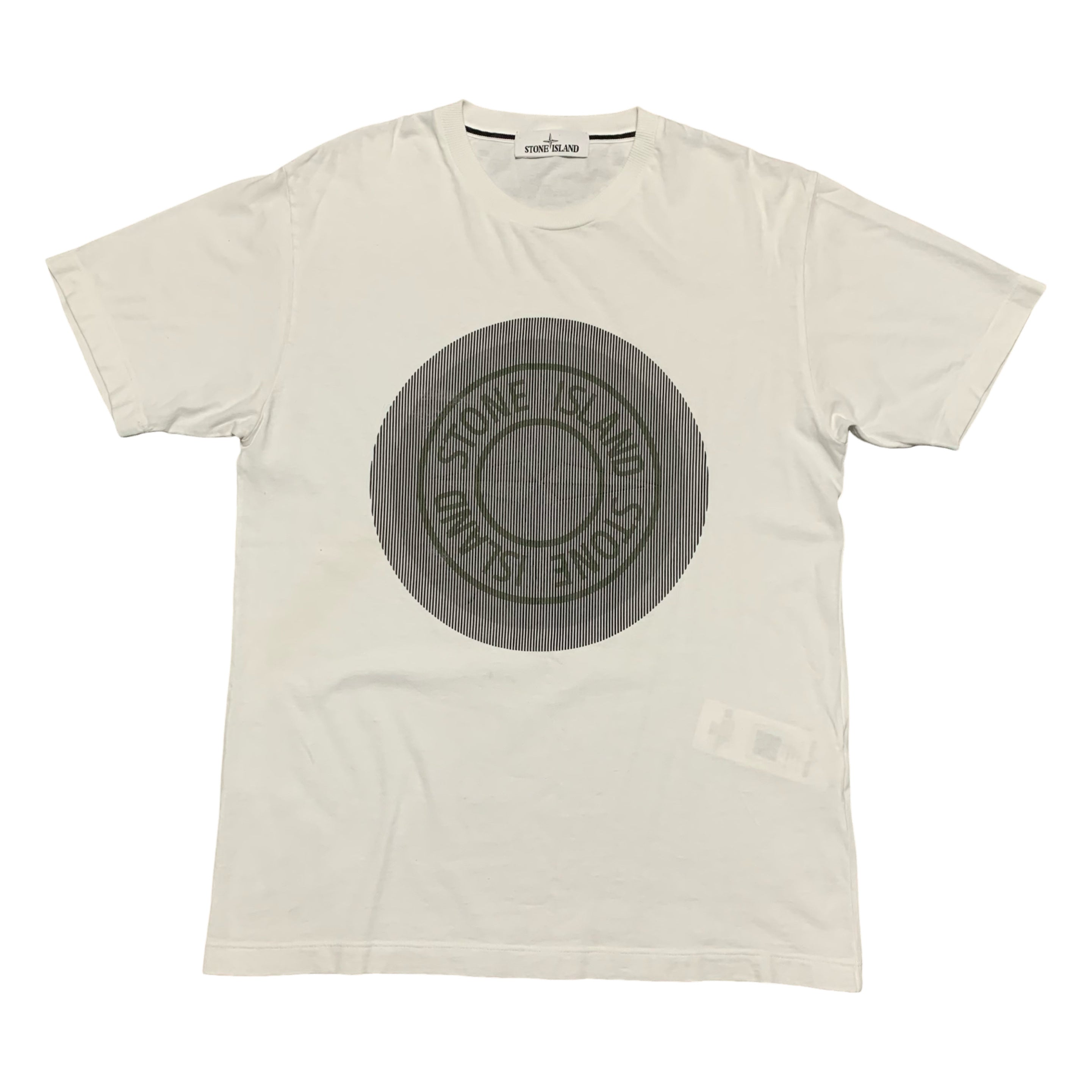 Stone Island Medium 3D Rubber Logo White Tee