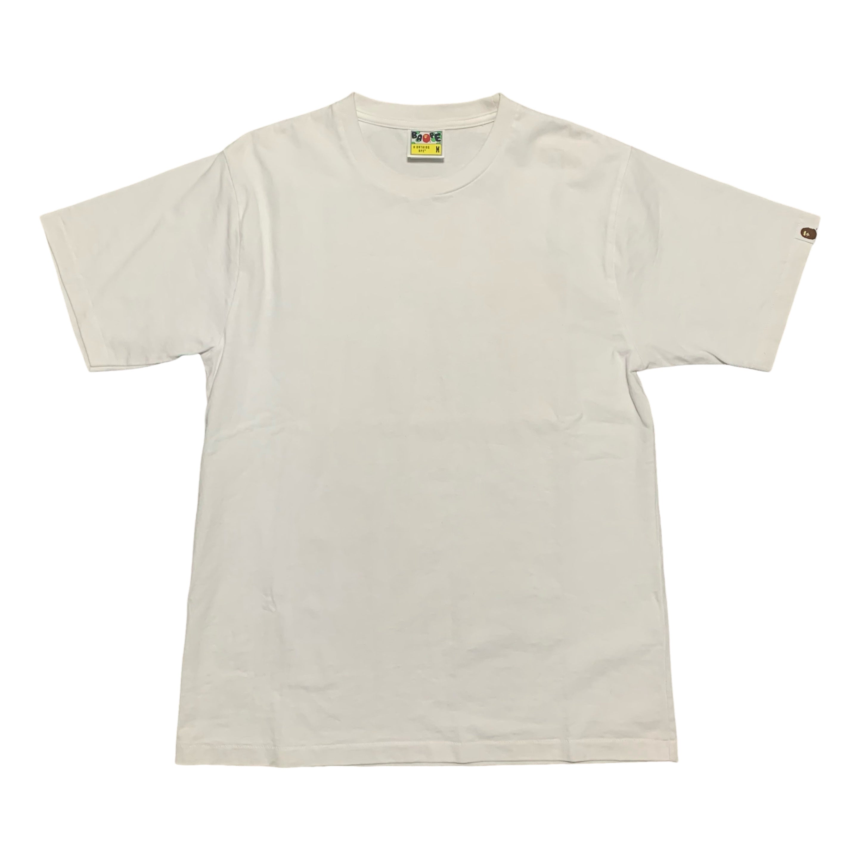 Bape Medium 'World Gone Mad' Back Graphic White Tee