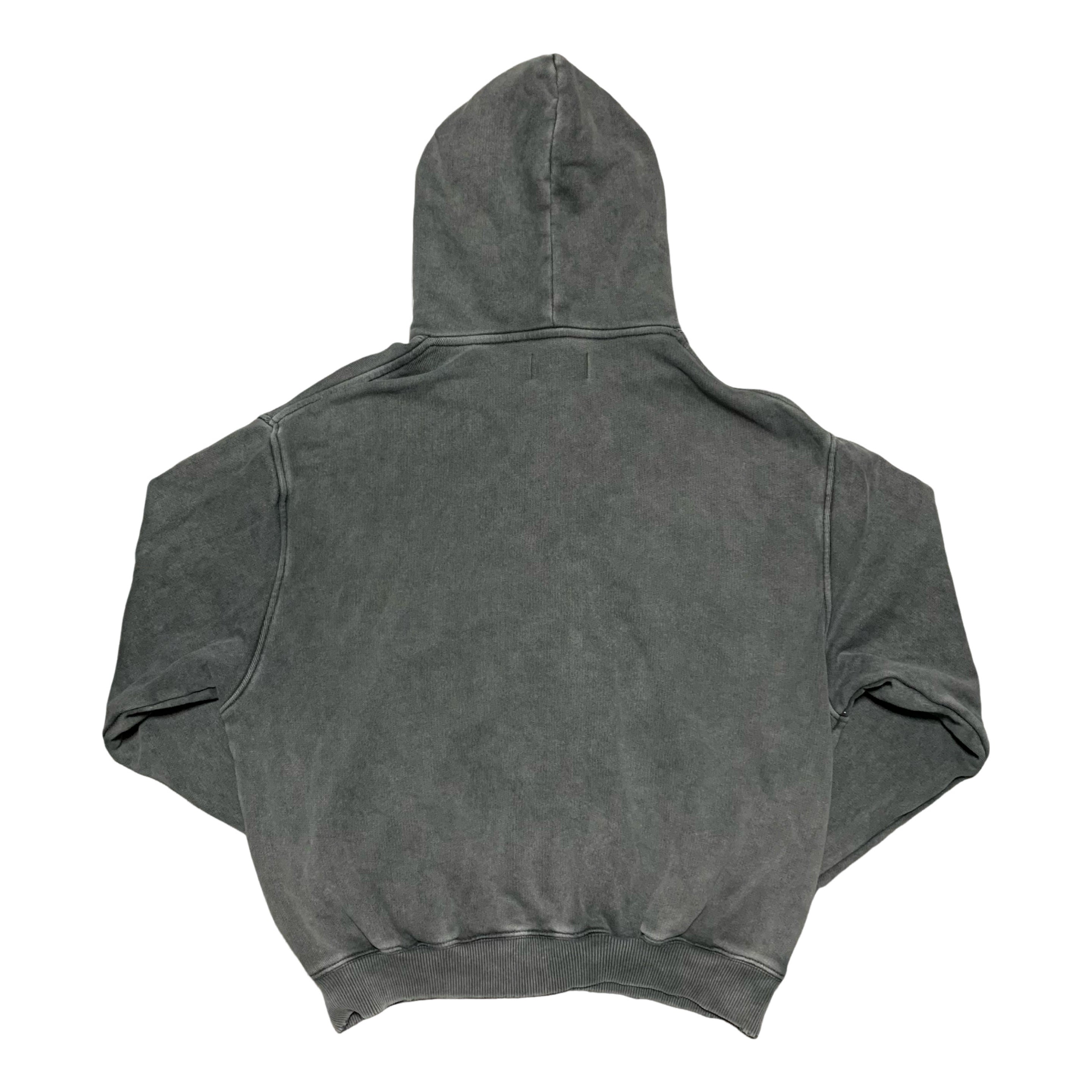 Represent Small Spirit Angel Vintage Grey Hoodie Zip Distressed