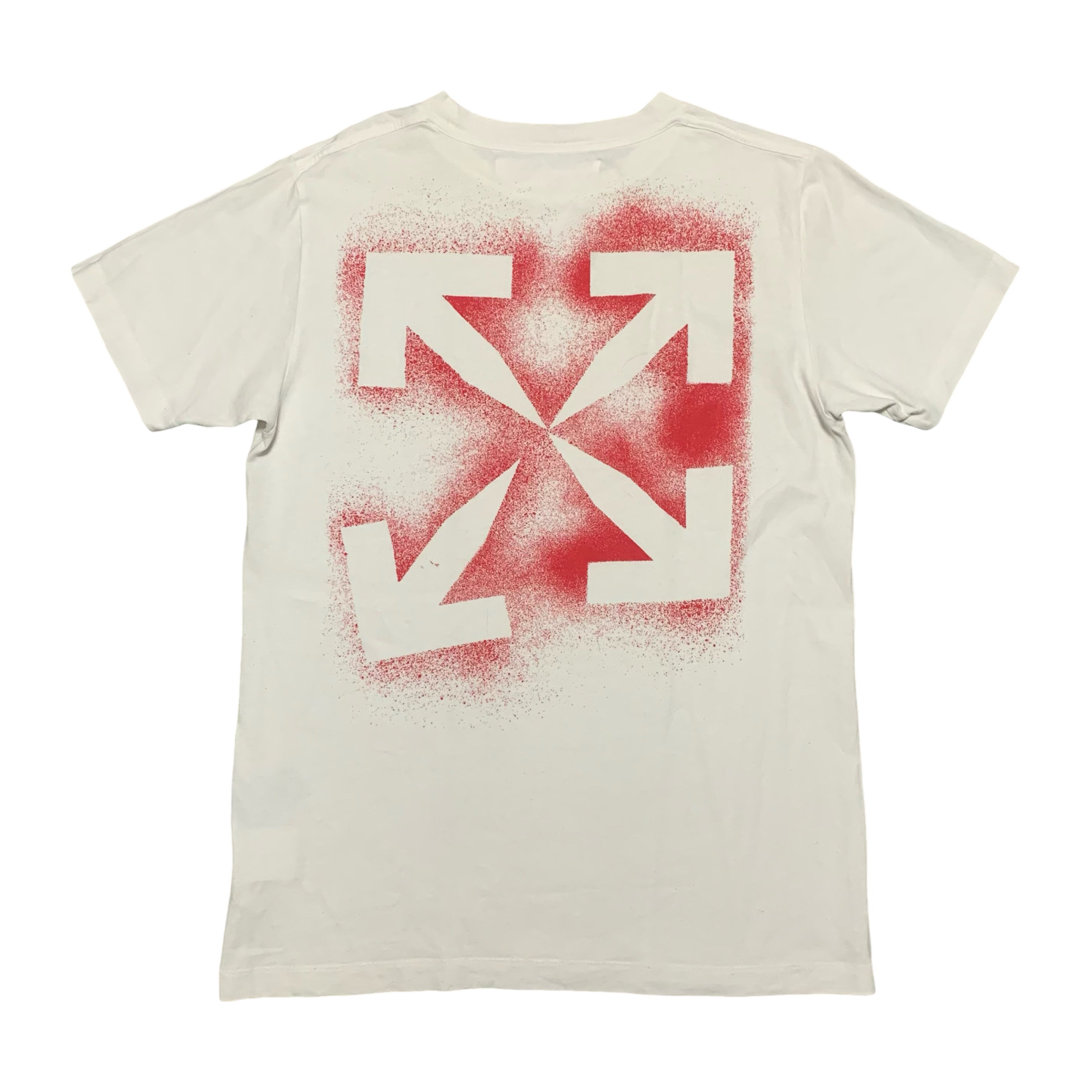 Off White Medium Sprayed Stencil Arrows White Tee Virgil Abloh