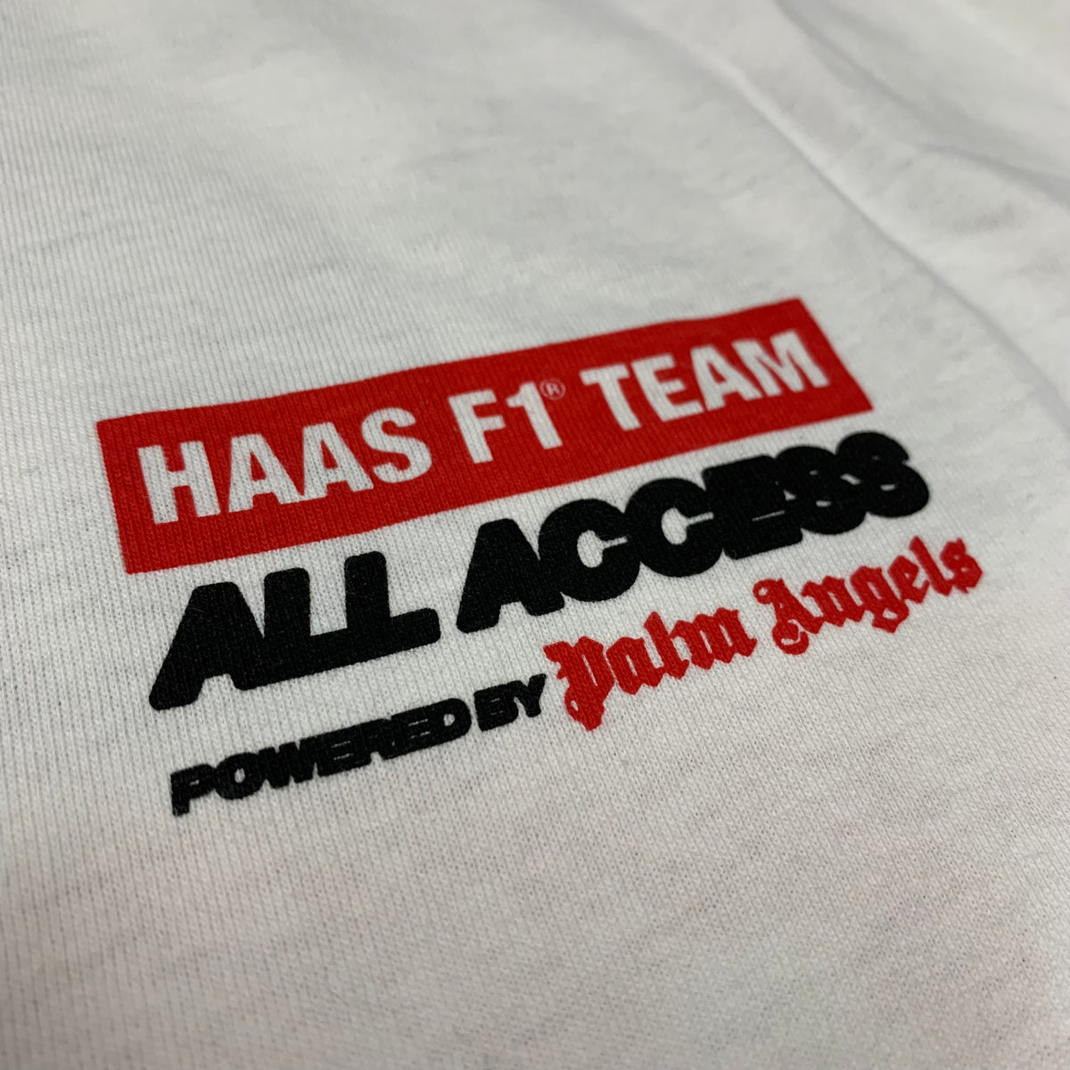 Palm Angels Large Tee Moneygram Haas F1 Team Miami White T-Shirt