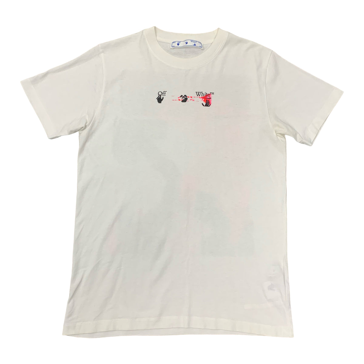Off White Medium Tee Acrylic Arrows White T-Shirt Virgil Abloh