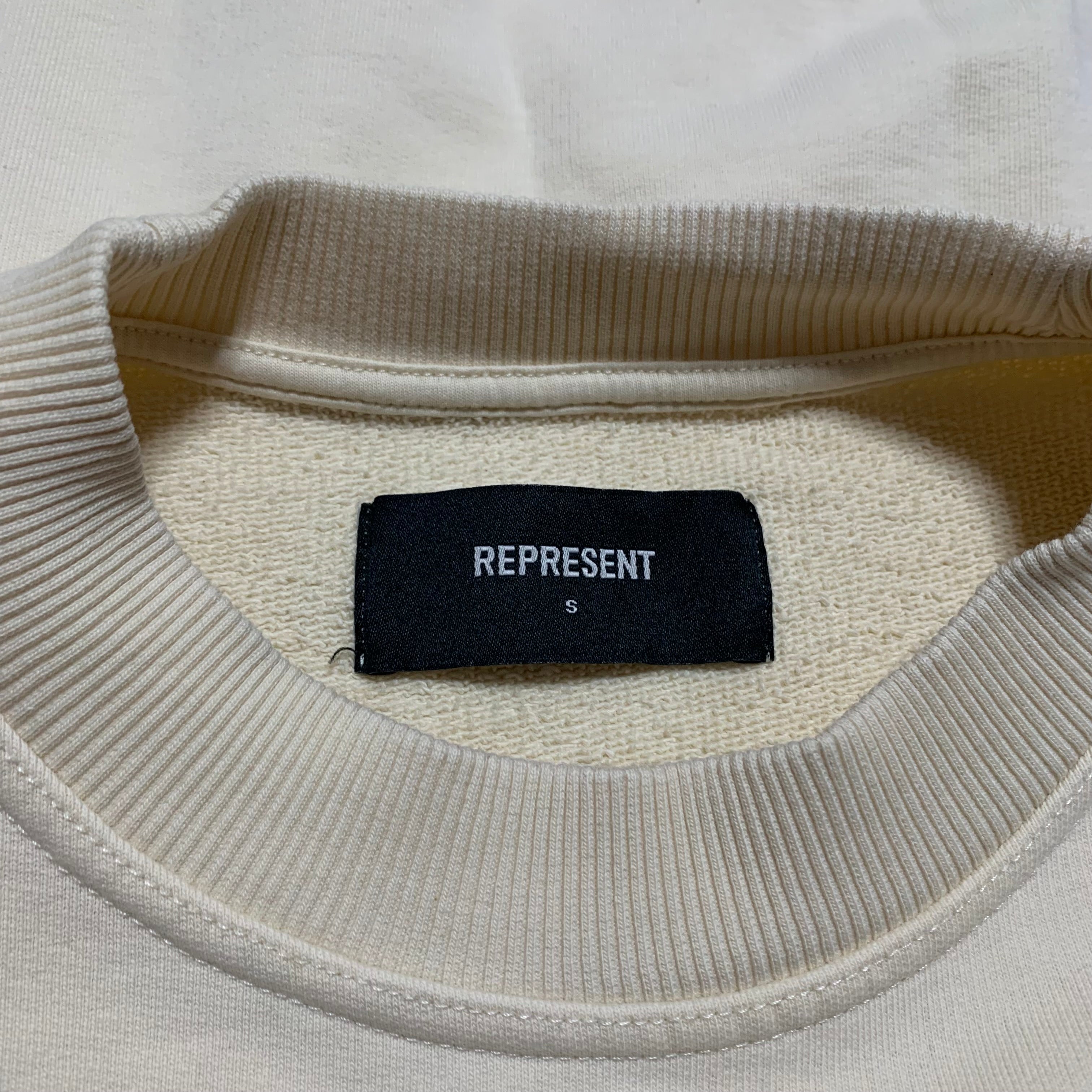 Represent Small Decade Of Speed Cream Sweater Sweatshirt Crewneck