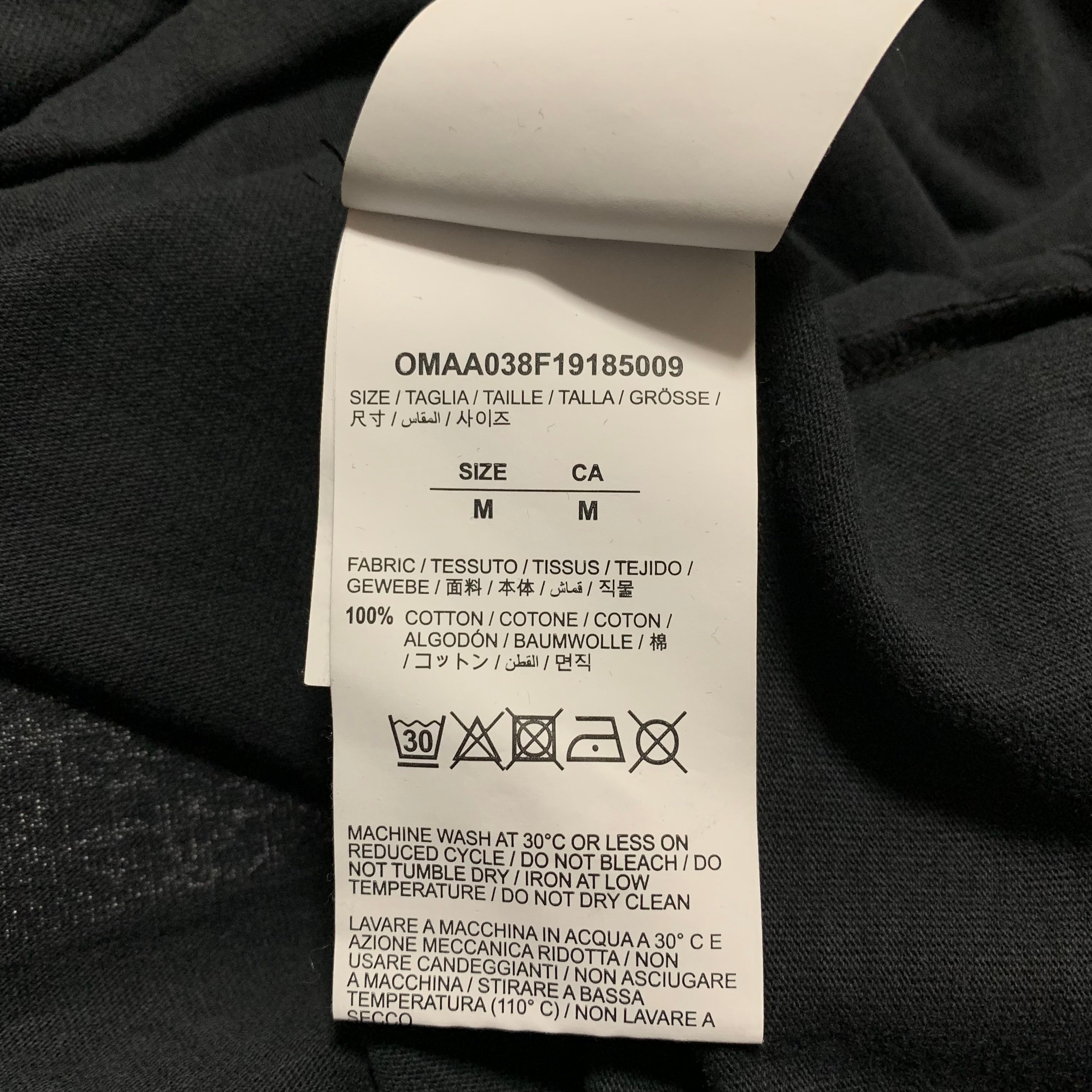 Off White Large Caravaggio Hardcore Black Tee Virgil Abloh