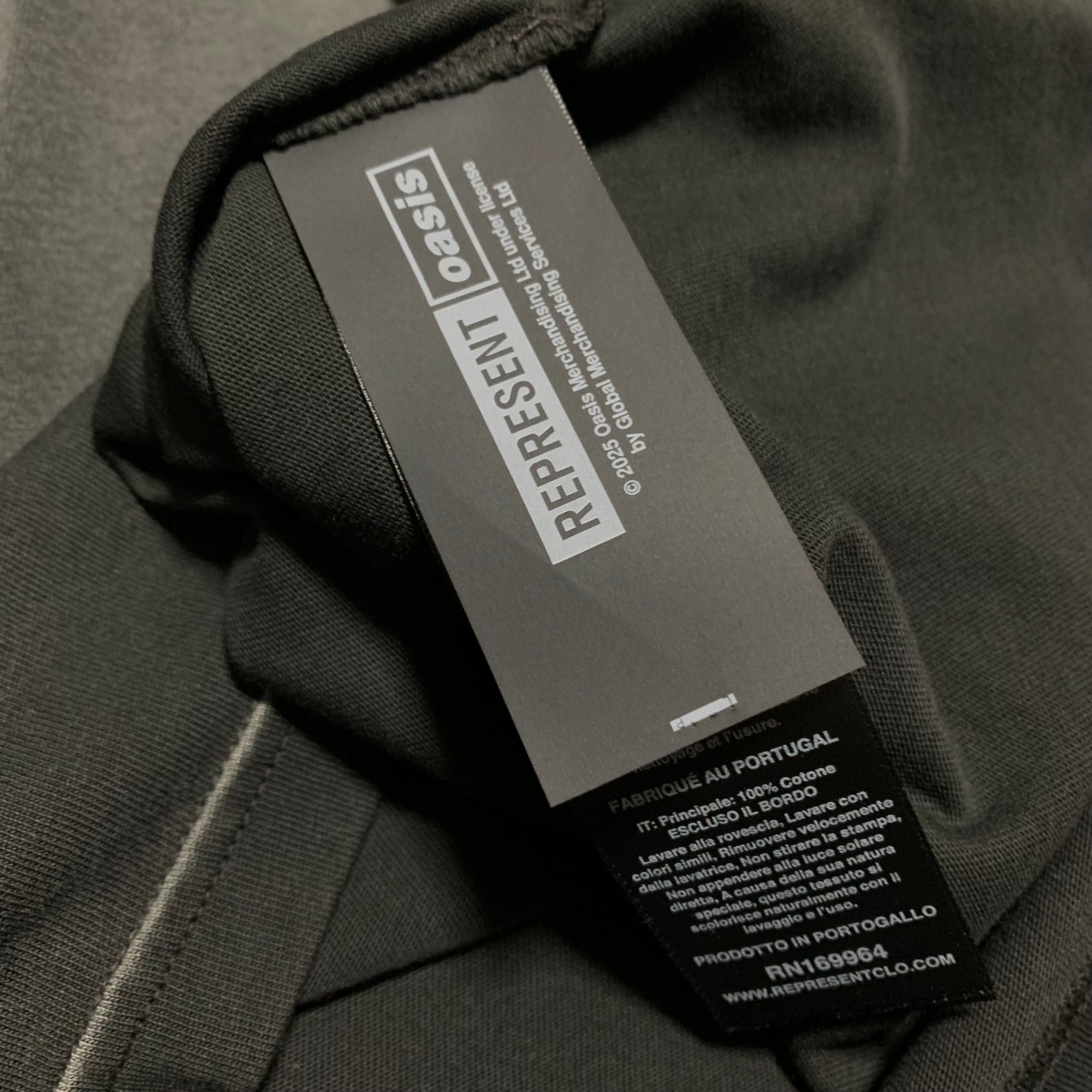 Represent Oasis Small Owners Club Stained Black Tee