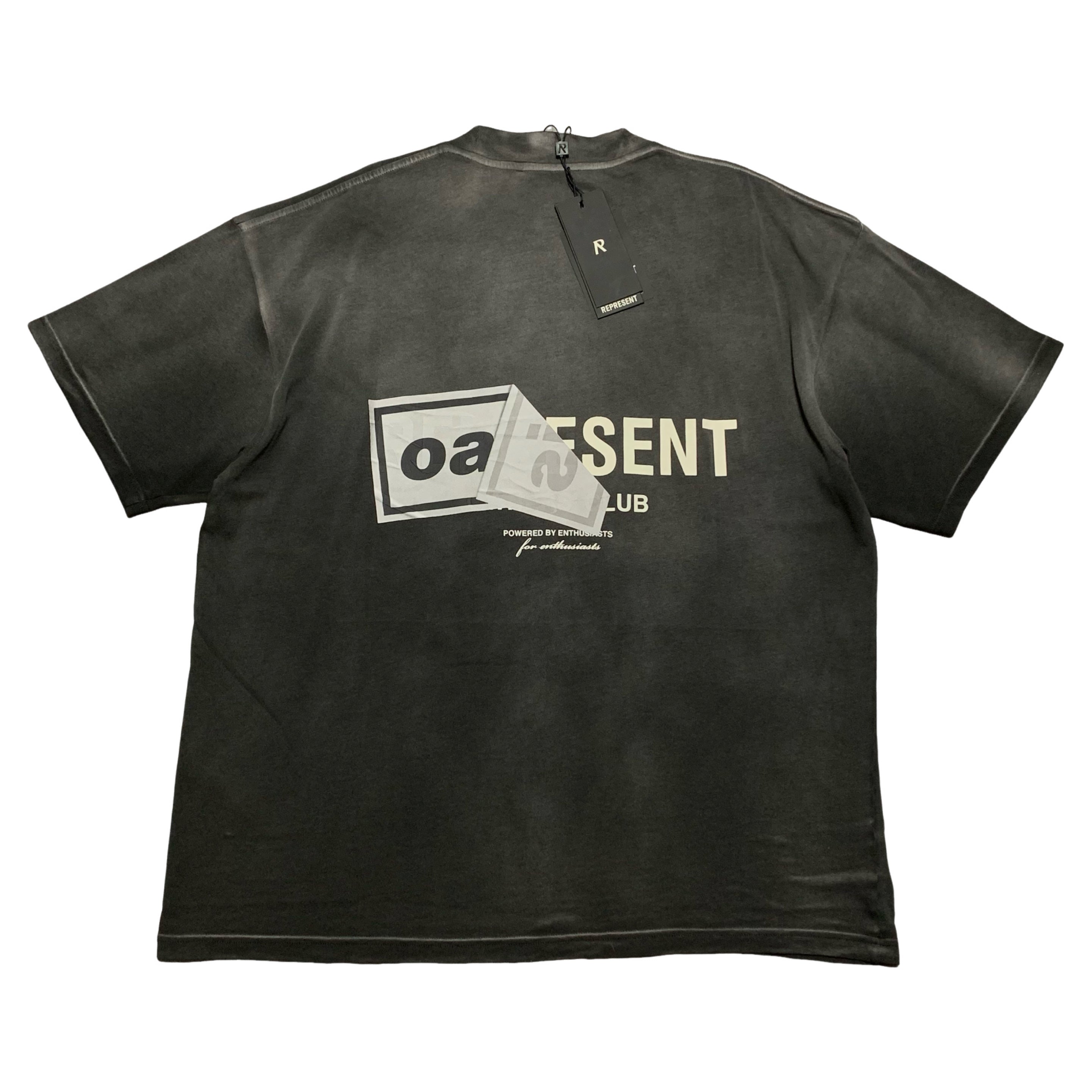 Represent Medium Oasis Owners Club Stained Black Tee