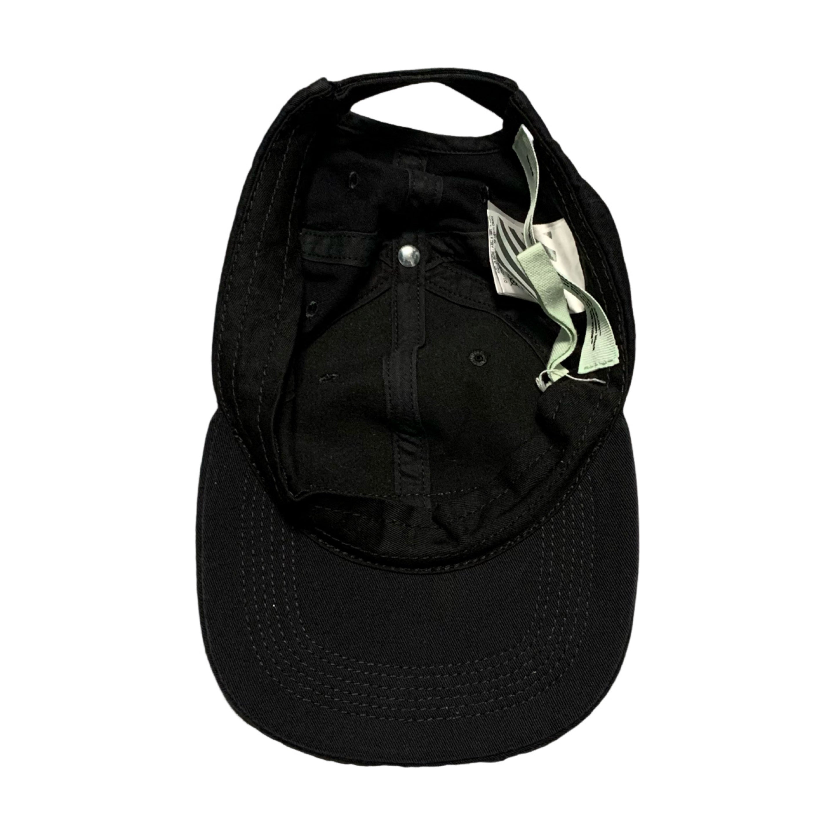 Off White Cap Baseball Cap Black Logo Graphic Virgil Abloh