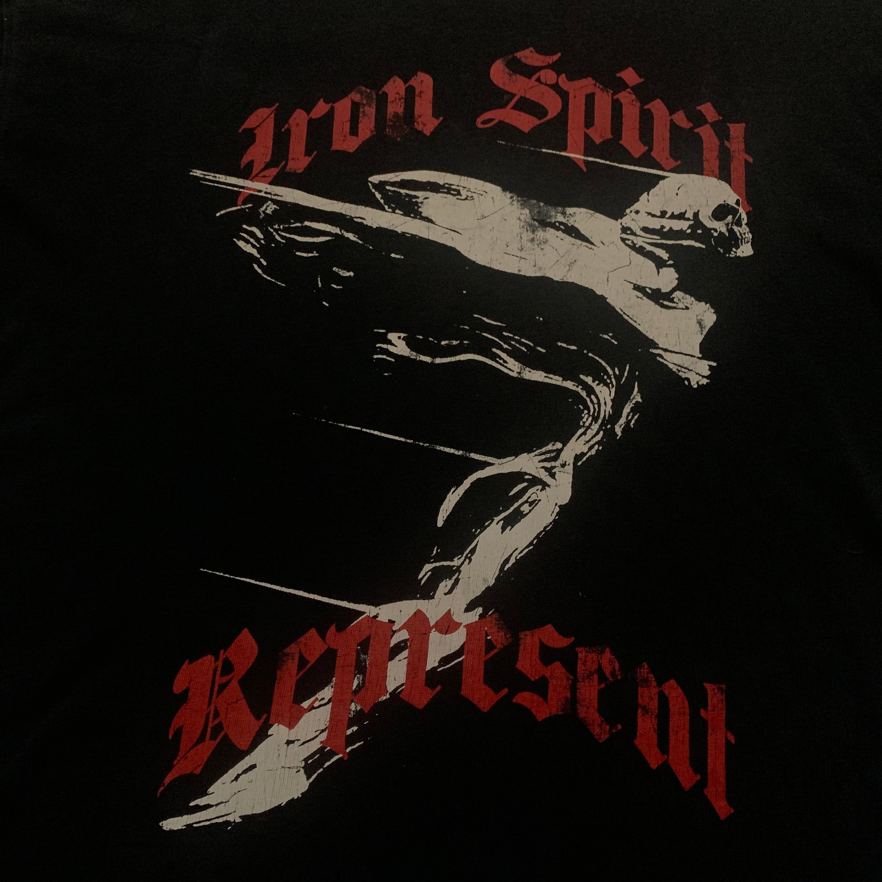 Represent Large Iron Spirit Vintage Black Tee